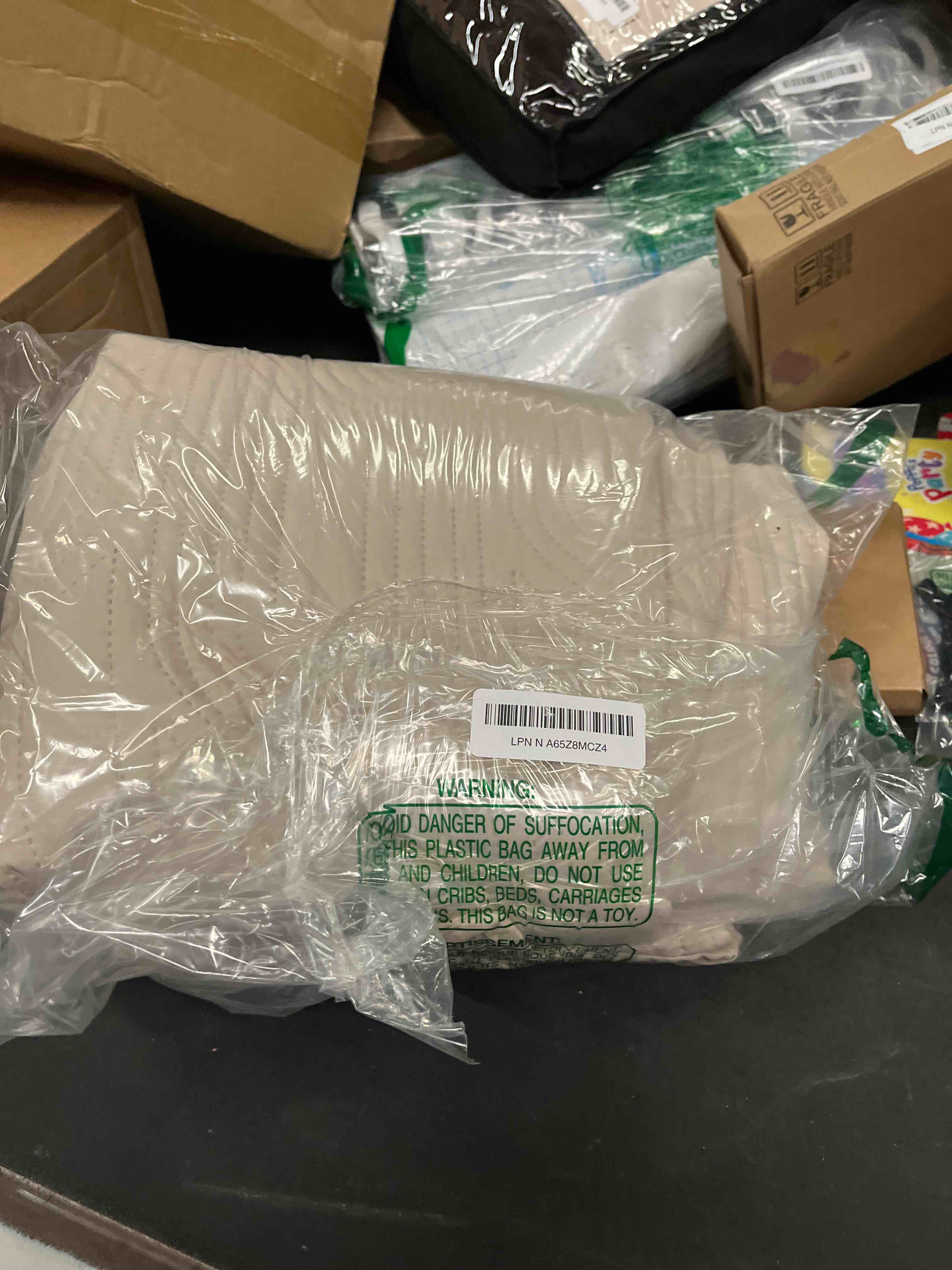 Condition photo showing Good Condition for Lavsiry Quilt Queen Size with Pillow Shams, Summer Lightweight Full Size Arch Pattern Bedspreads, Soft Microfiber Thin Comforter Coverlet Bedding Set for All Seasons - Light Beige, 90"x96" Light Beige Full/Queen(90"x96")