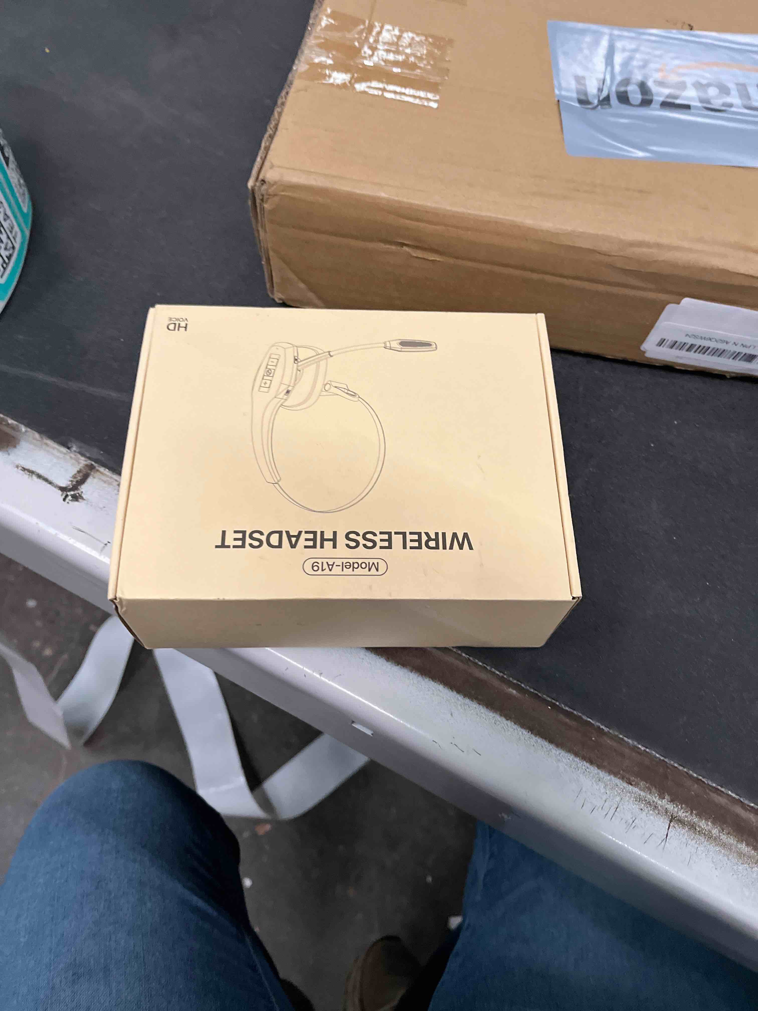 Condition photo showing Good Condition for Trucker Bluetooth Headset, Wireless Headset with Mic, Bluetooth Headsets with Dual Noise Cancelling Microphone & Mute Button, 55Hrs Working Time PC Headsets for Cell Phones, Computer, Truck Driver Black