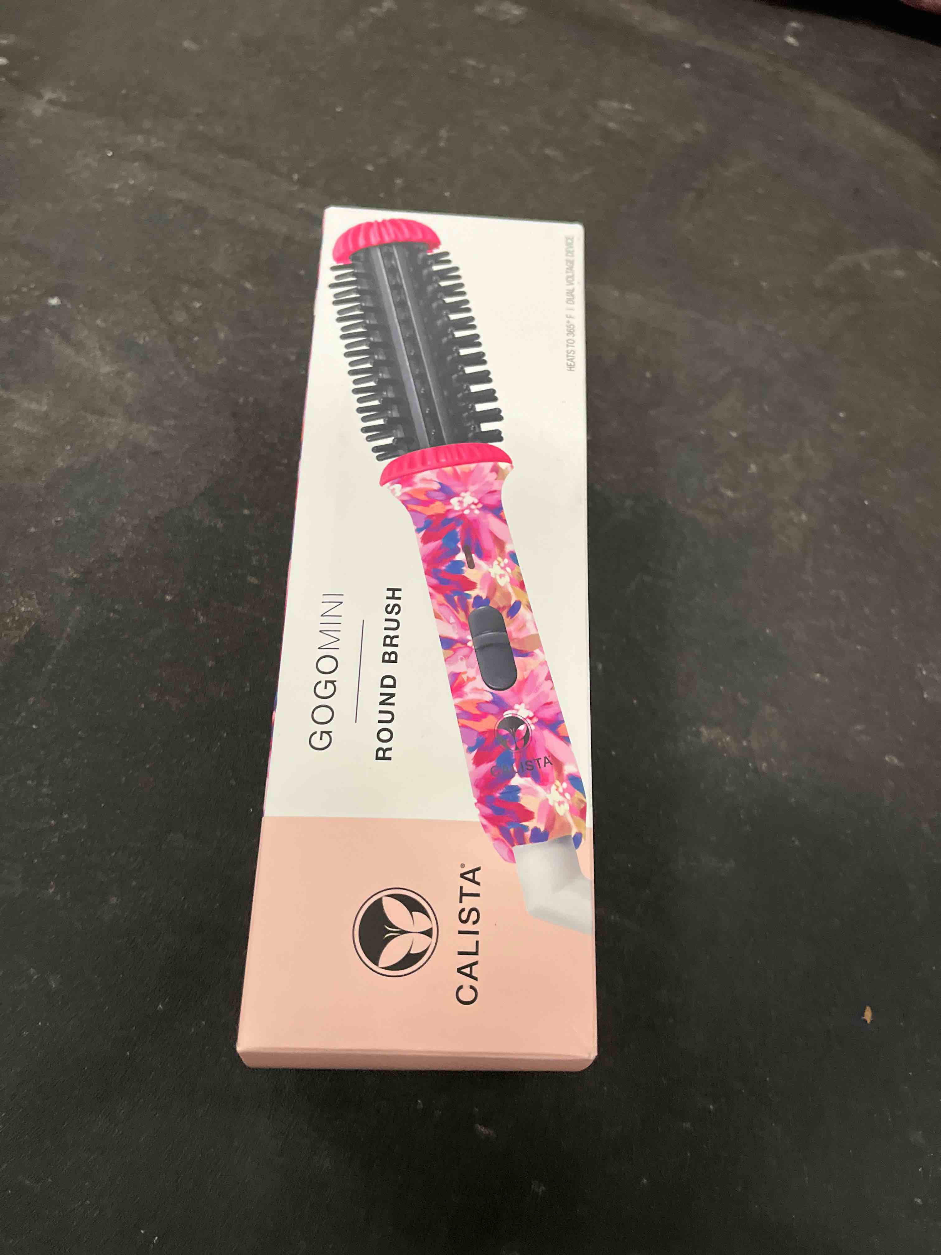 Condition photo showing Good Condition for CALISTA GoGo Mini Heated Round Brush | Curl, De-Frizz, and Style Hair with the Mini 7” Styling Tool | Heats to 365°F | Perfect for Travel | Dual Voltage | Compatible for Most Hair Types (Pink Petals)