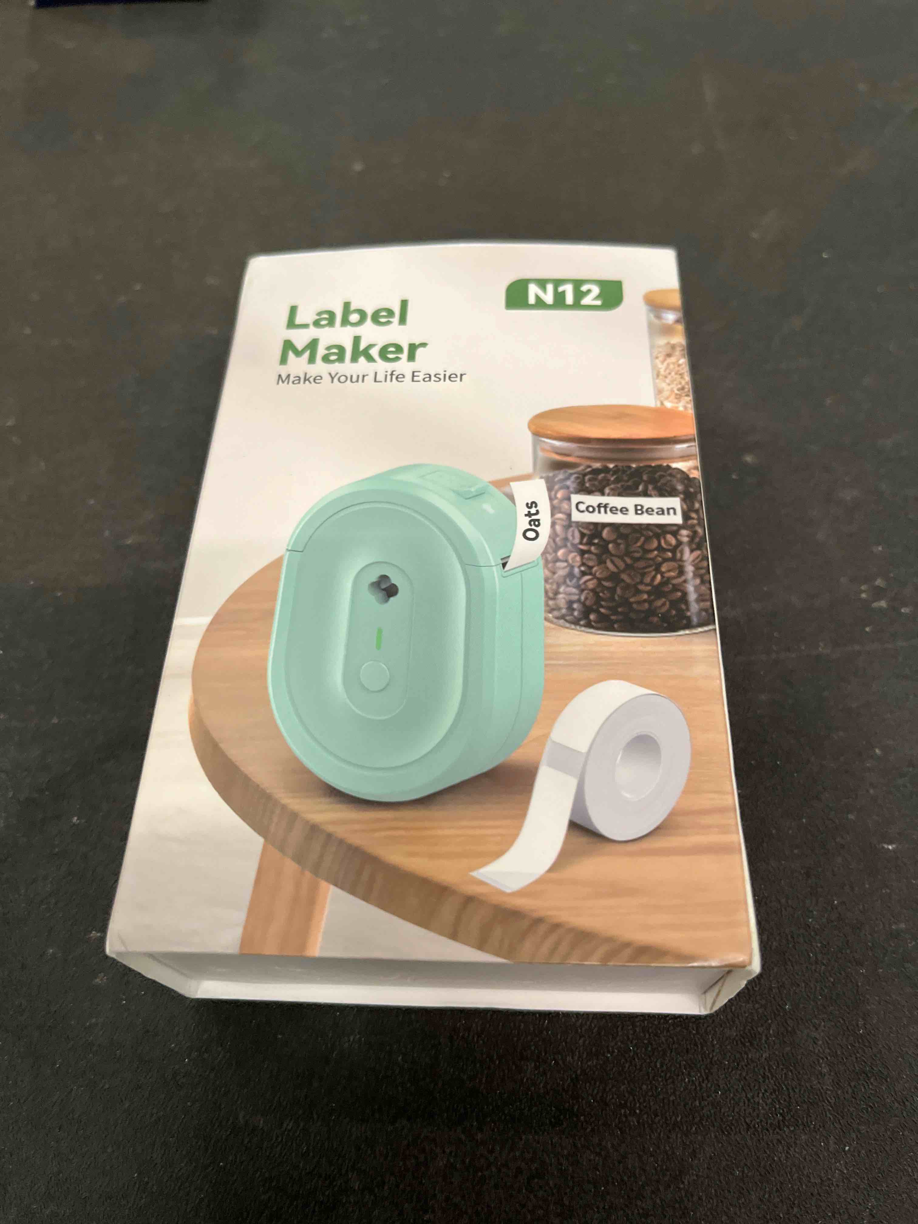 Condition photo showing Good Condition for Label Maker Machine with Tape, N12 Bluetooth Mini Label Printer, Portable Thermal Stickers Label Makers Wireless Labeler for Home Office School Kids Items Organization