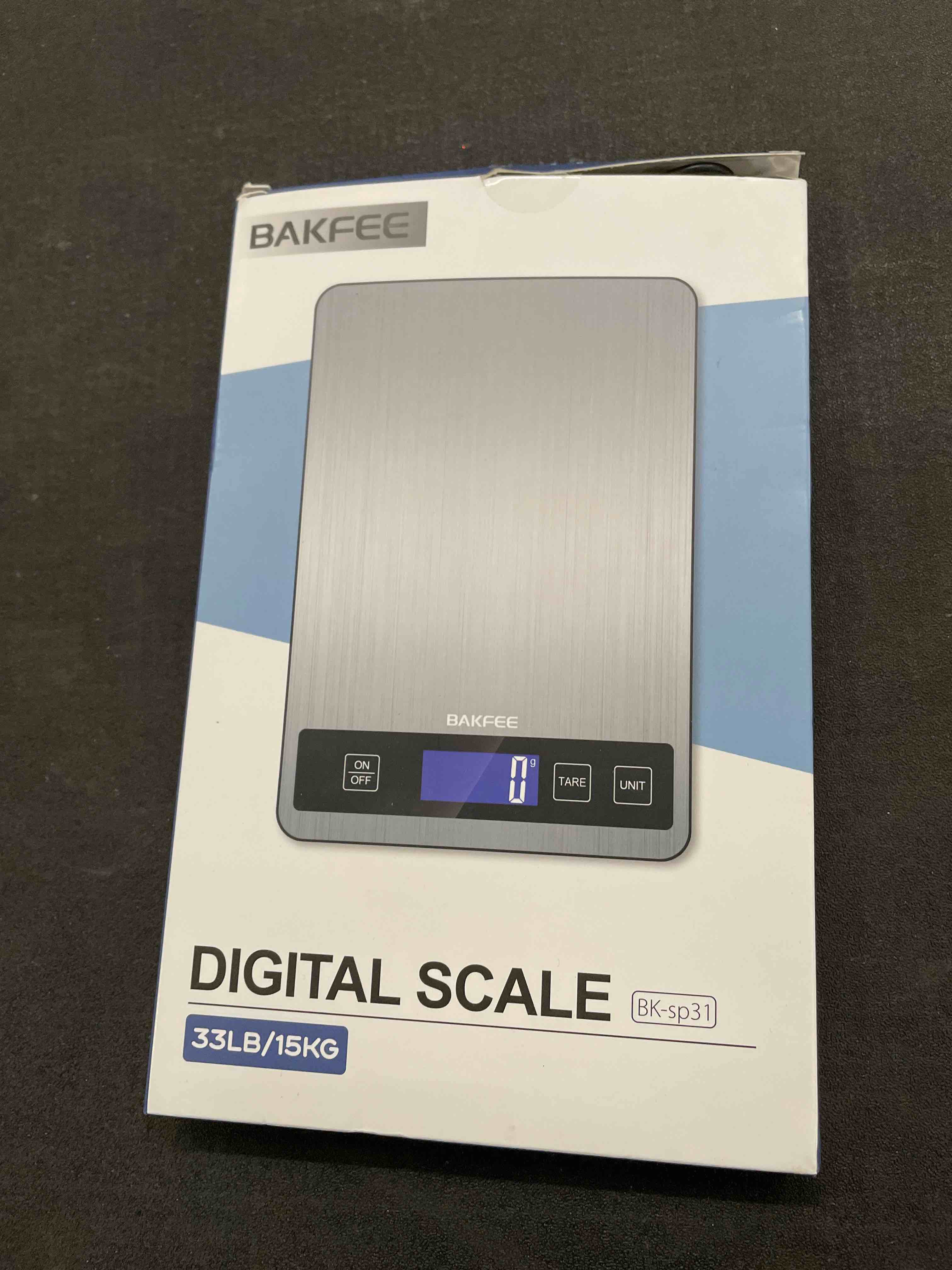 Condition photo showing Good Condition for Food Scale - 15kg/33lb Rechargeable Digital Kitchen Scale with Full-View LCD Display, Grams and Ounces, Type-C or Batteries, Easy Clean Stainless Steel, for Baking, Cooking & Meal Prep, Black Rechargeable-Black