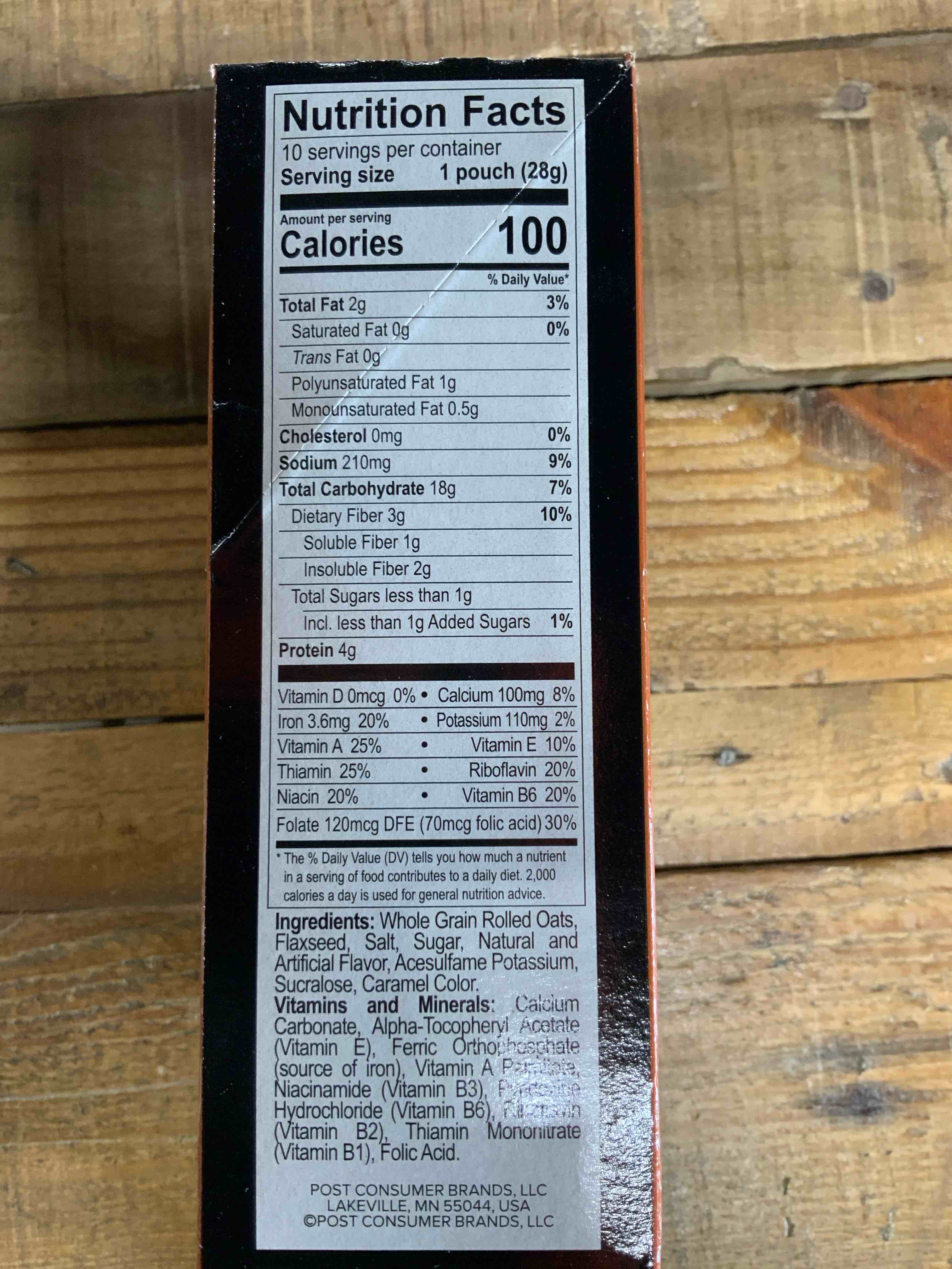 Condition photo showing New/Like New for Better Oats, Insant Oatmeal with Flax, Cinnamon Roll, 9.8 Oz