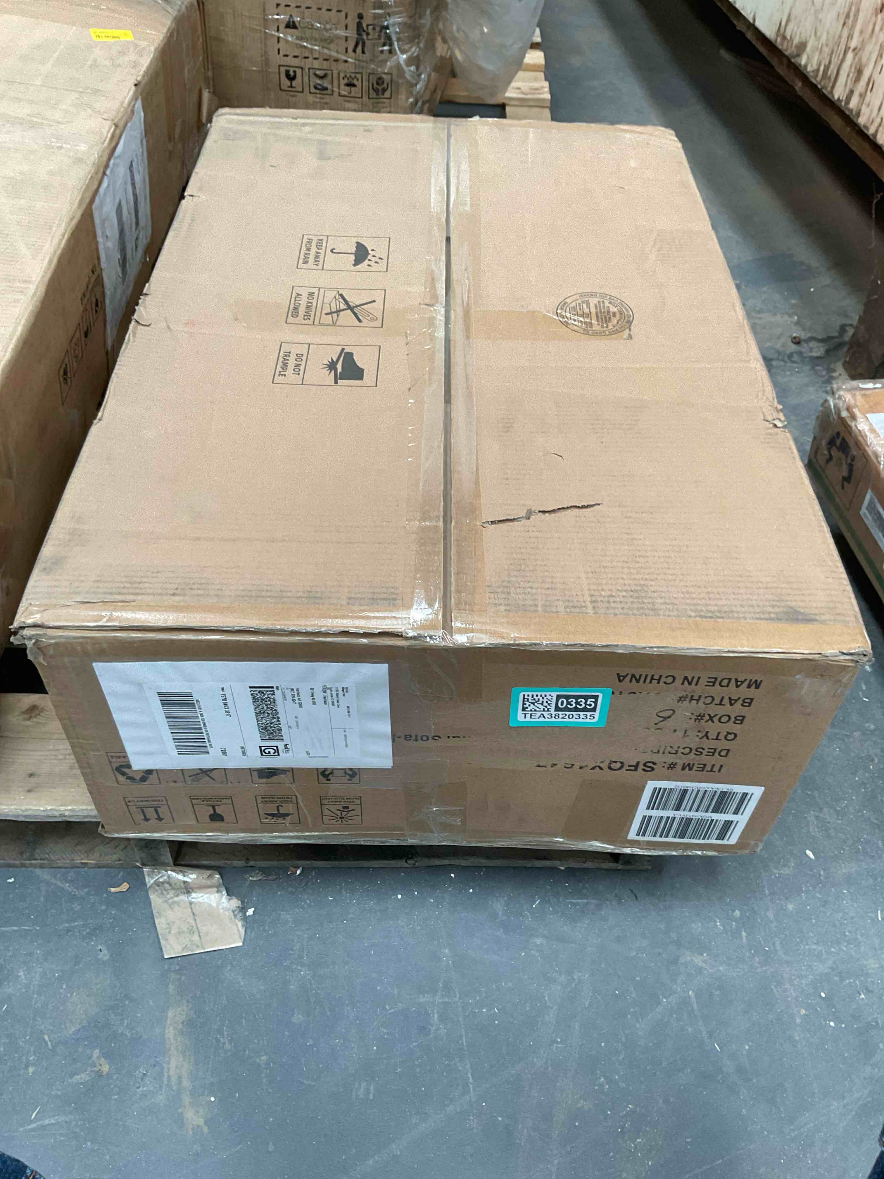 Condition photo showing Good Condition for White Couch Seat with Cushions