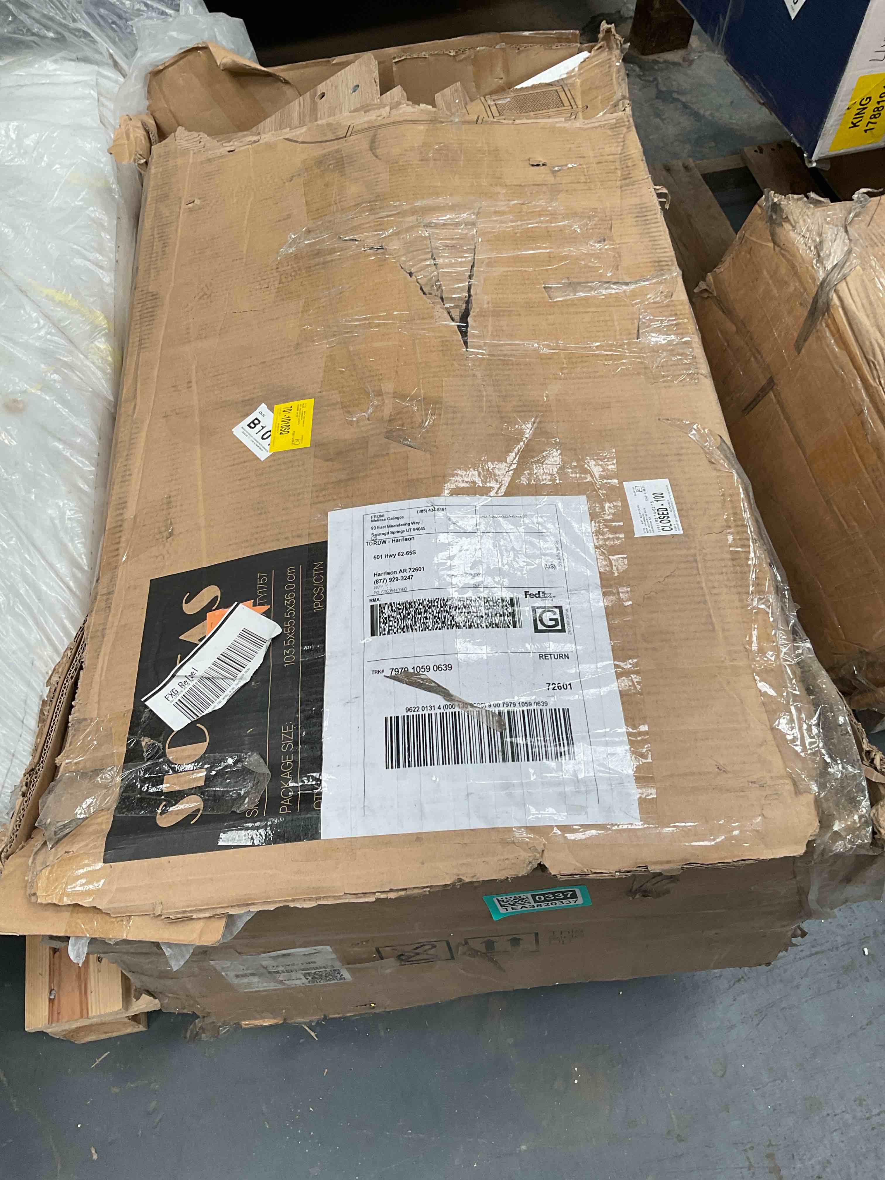 Condition photo showing Good Condition for 84.25” H Rattan Arched Bookcase With Adjustable Shelf