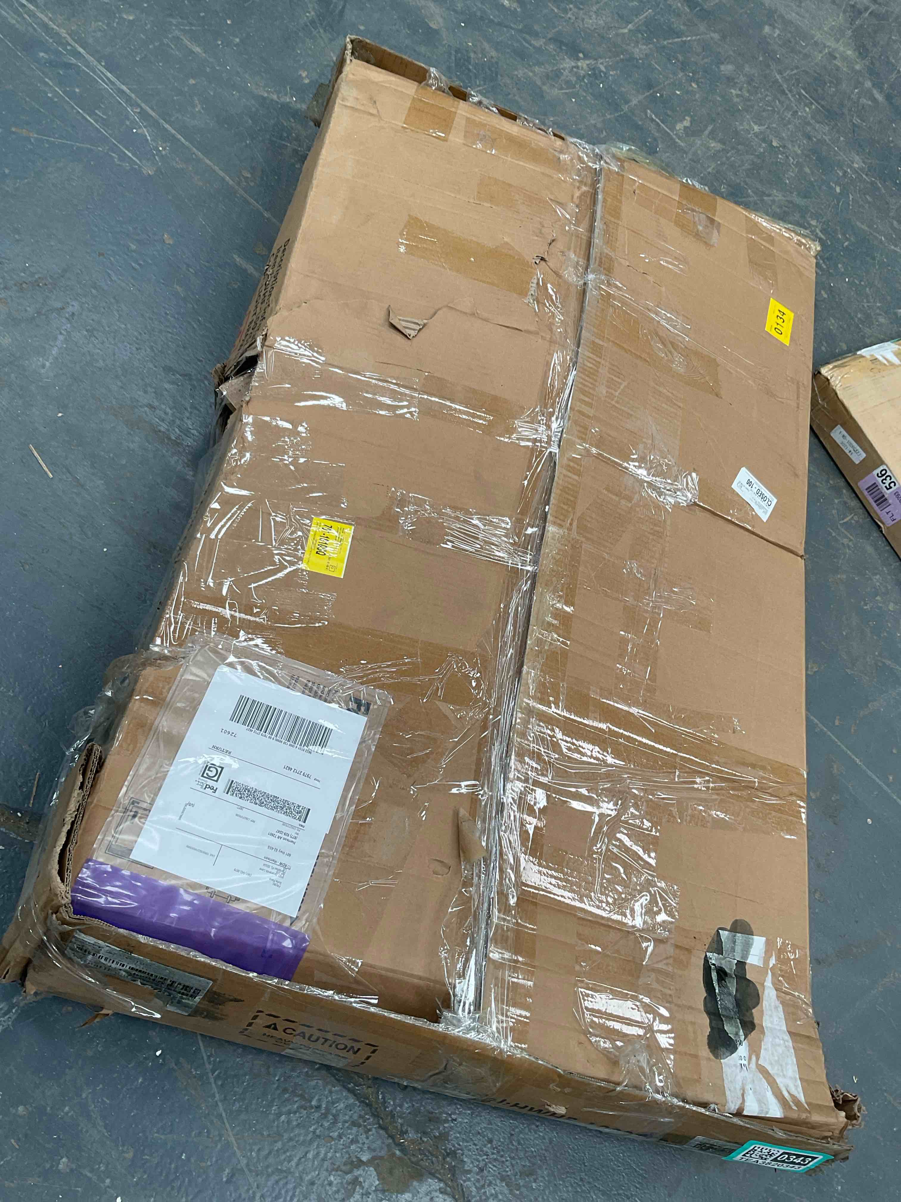 Condition photo showing Good Condition for Diyanna 55.12” Console Table with 2 Drawers LED Light