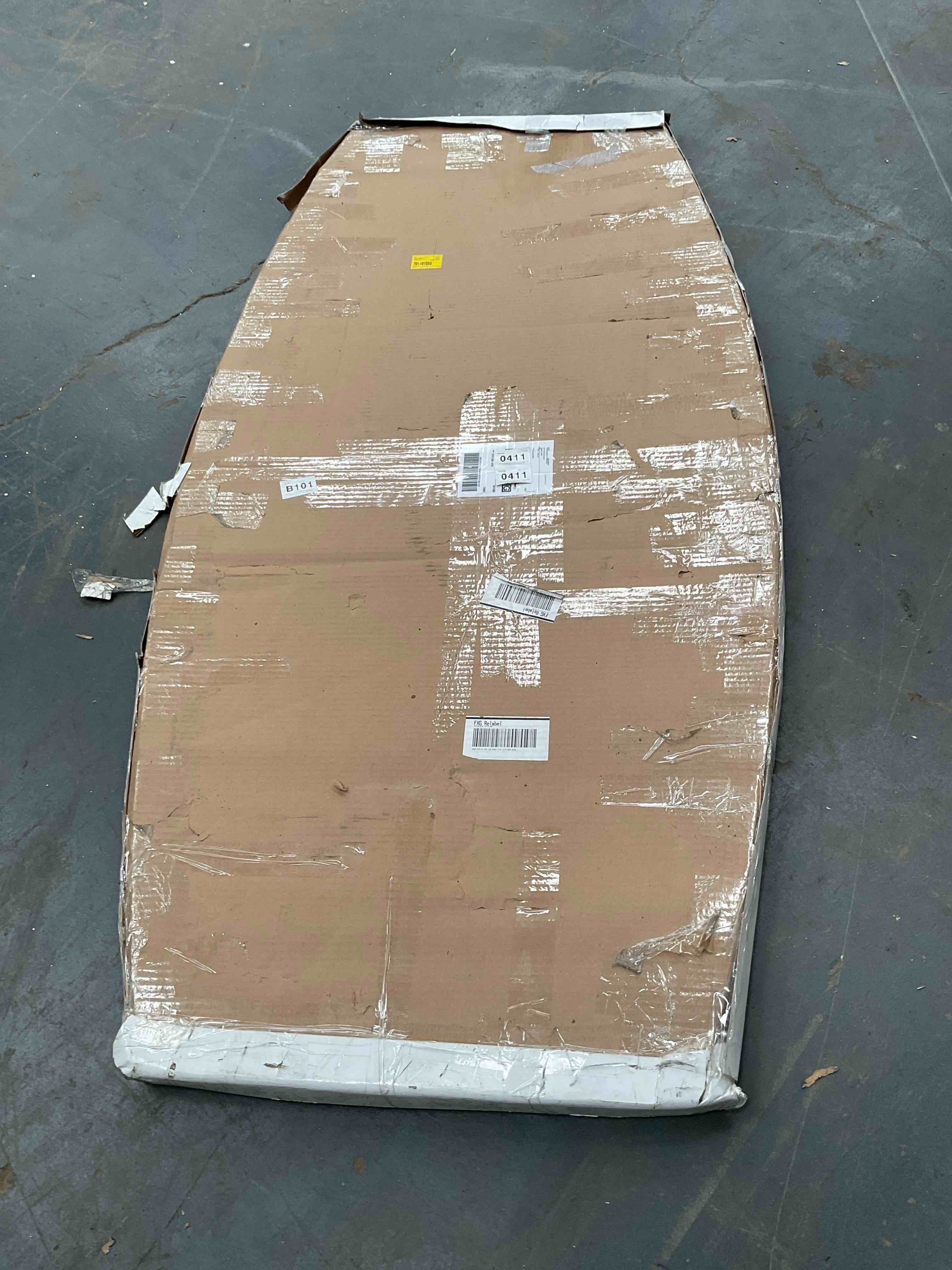 Condition photo showing Good Condition for Boat Shaped Conference Table with Metal T Base | Electrical Unit