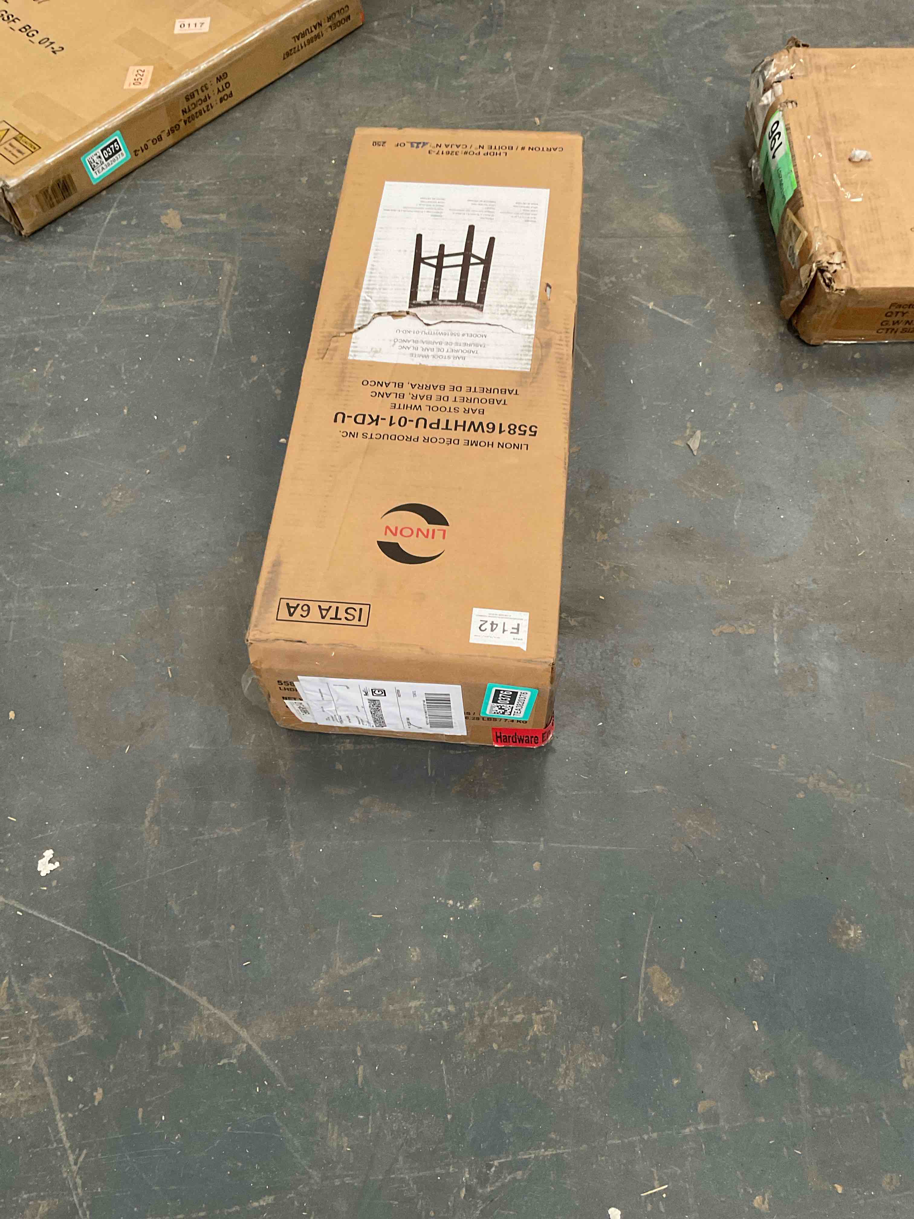 Condition photo showing Good Condition for Bartonville Counter Bar Solid Wood Backless Stool with Upholstered Seat