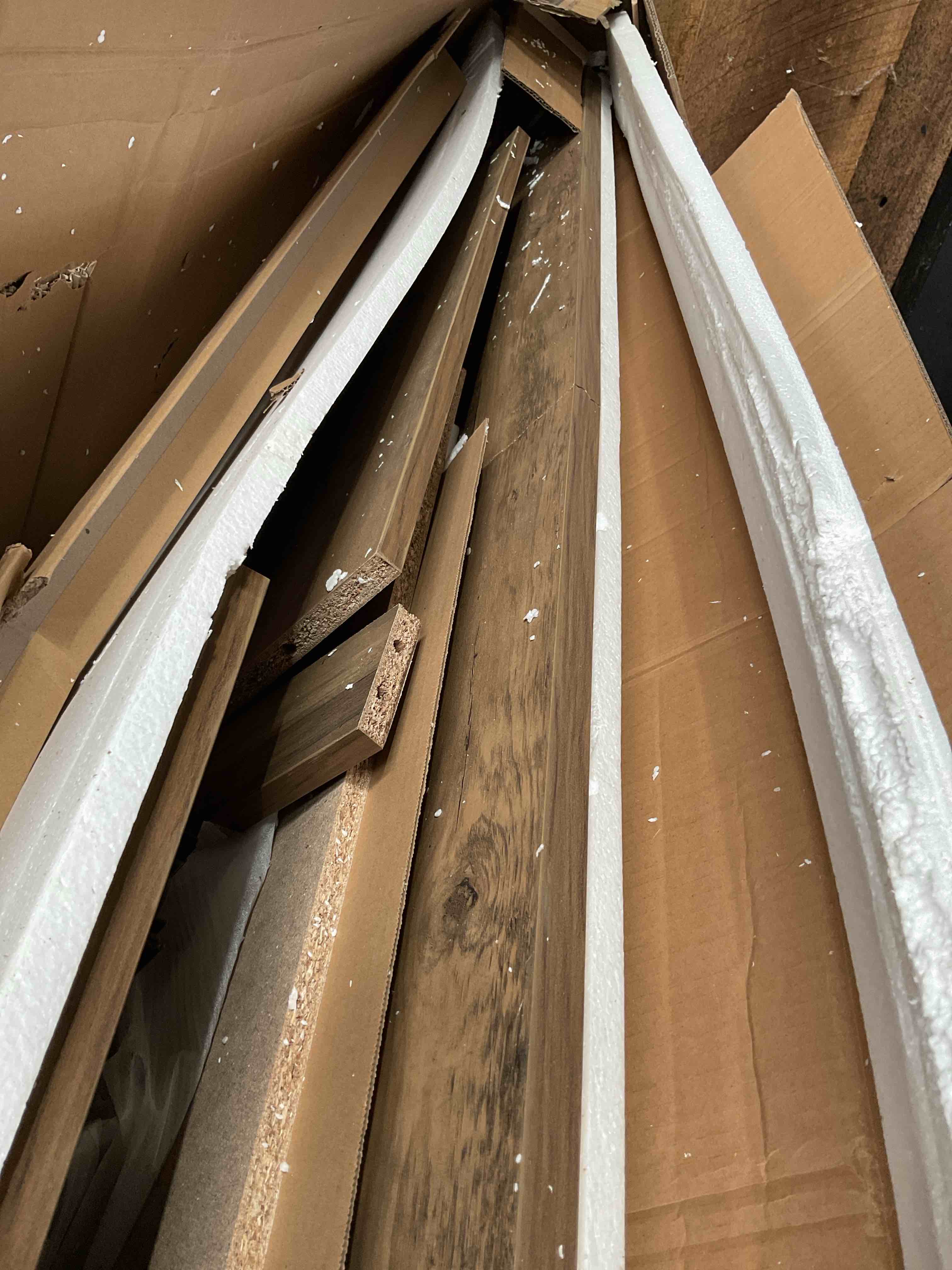 Condition photo showing As Is for (top broken).    59" x 29.5" Rectangular Flat Table Top