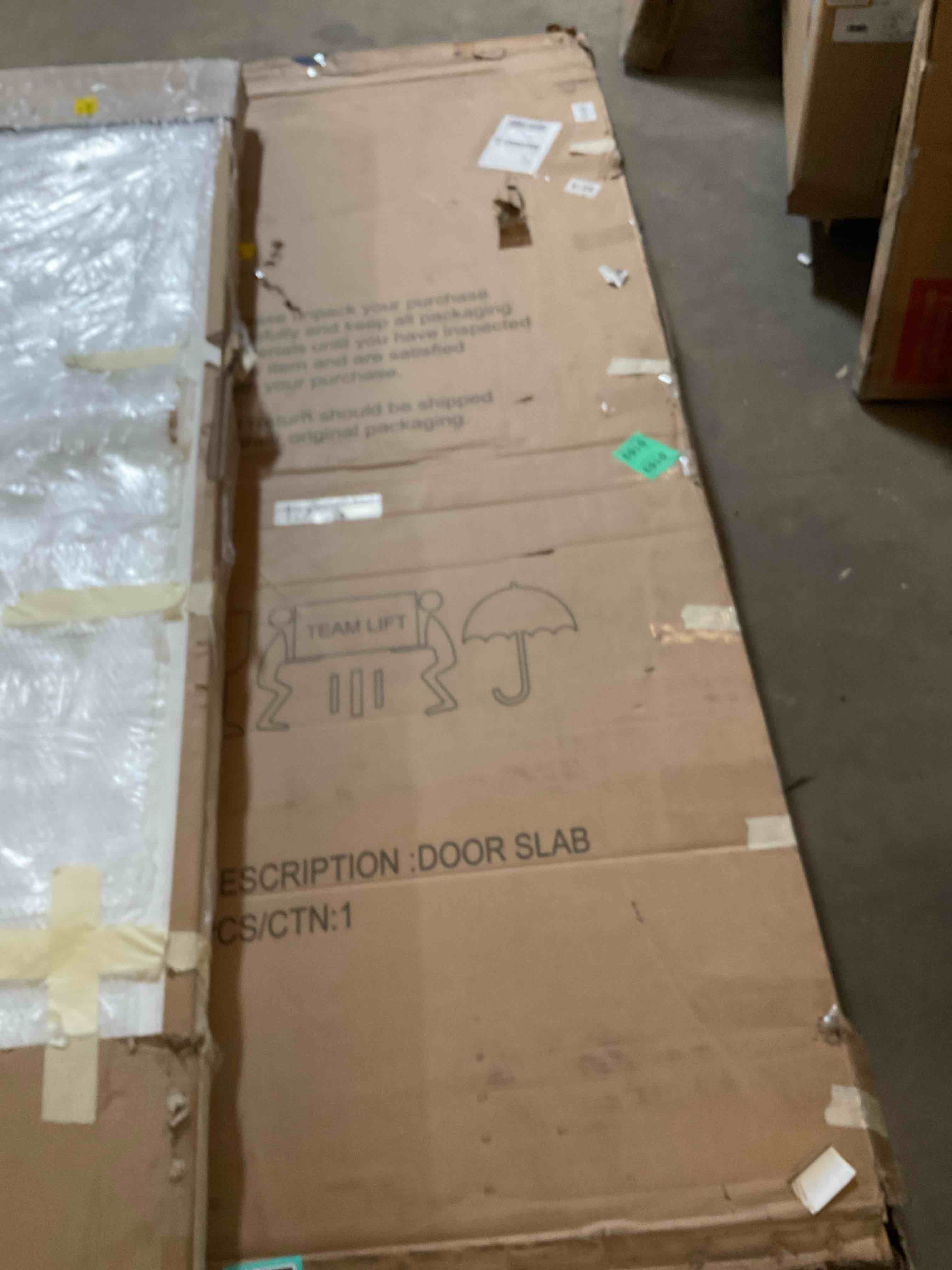 Condition photo showing Good Condition for 1-Lite Mirrored Sliding Barn Door Manufactured Solid Wood Slab Doors With Installation Hardware Kit
