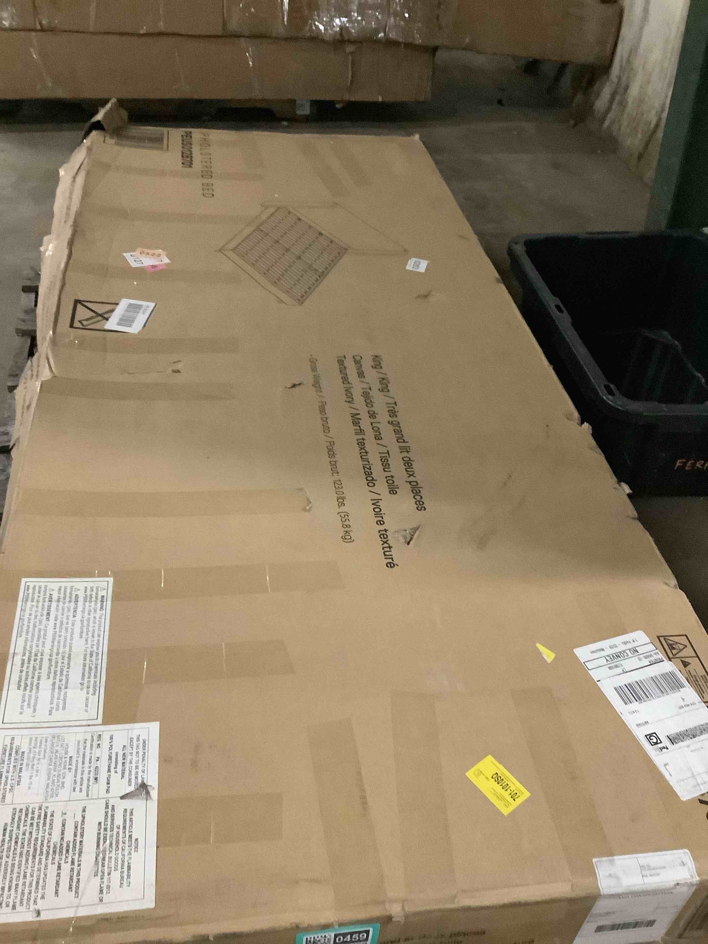 Condition photo showing Good Condition for Mozter Upholstered Wingback Bed No Box Spring Needed