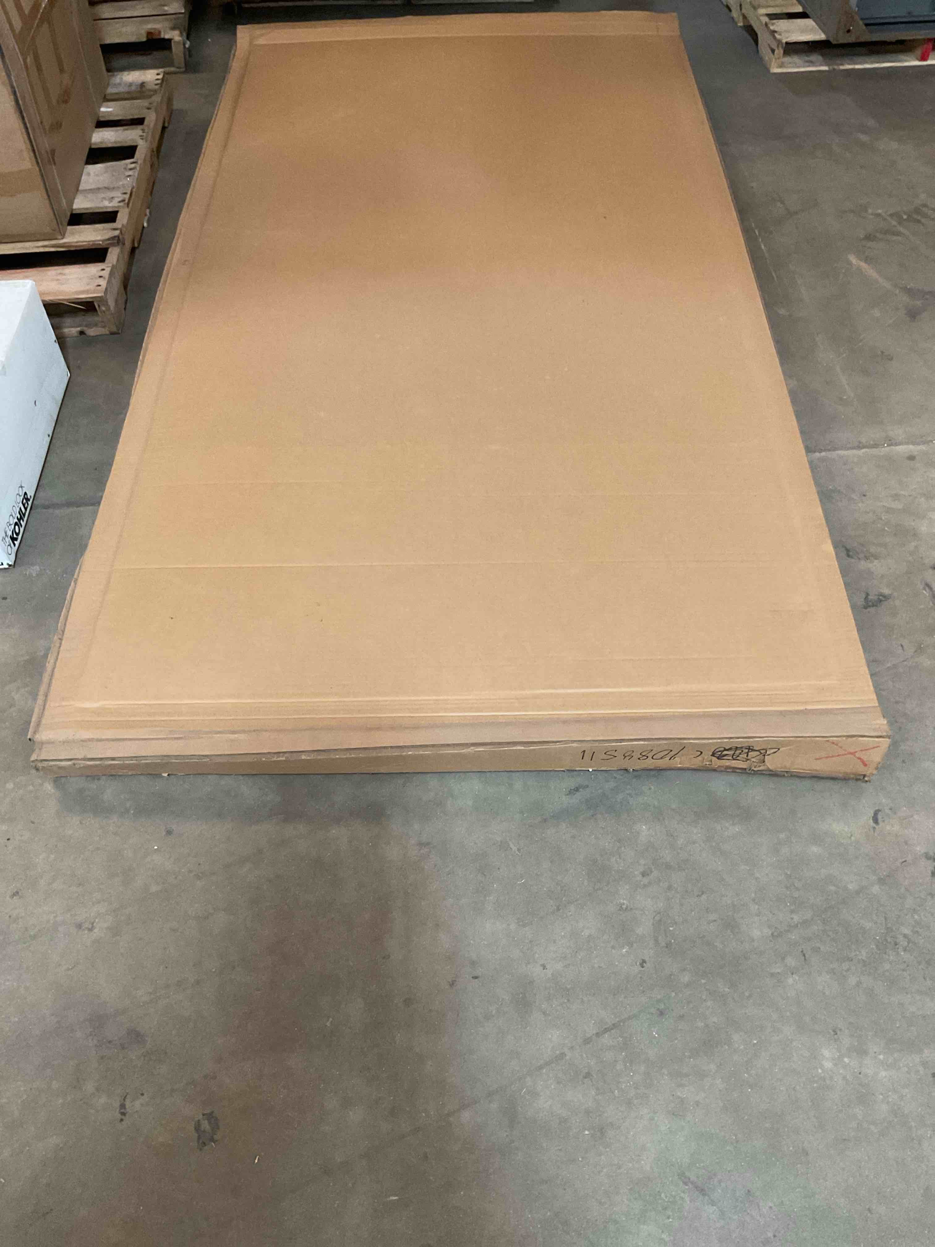 Condition photo showing Good Condition for Porcelain Steel Magnetic Dry Erase Board w/ Aluminum Frame & Map Rail (8’W x 4’H) 