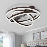 hagensee 24" diy shade reversible ceiling fan with dimmable led light and remote