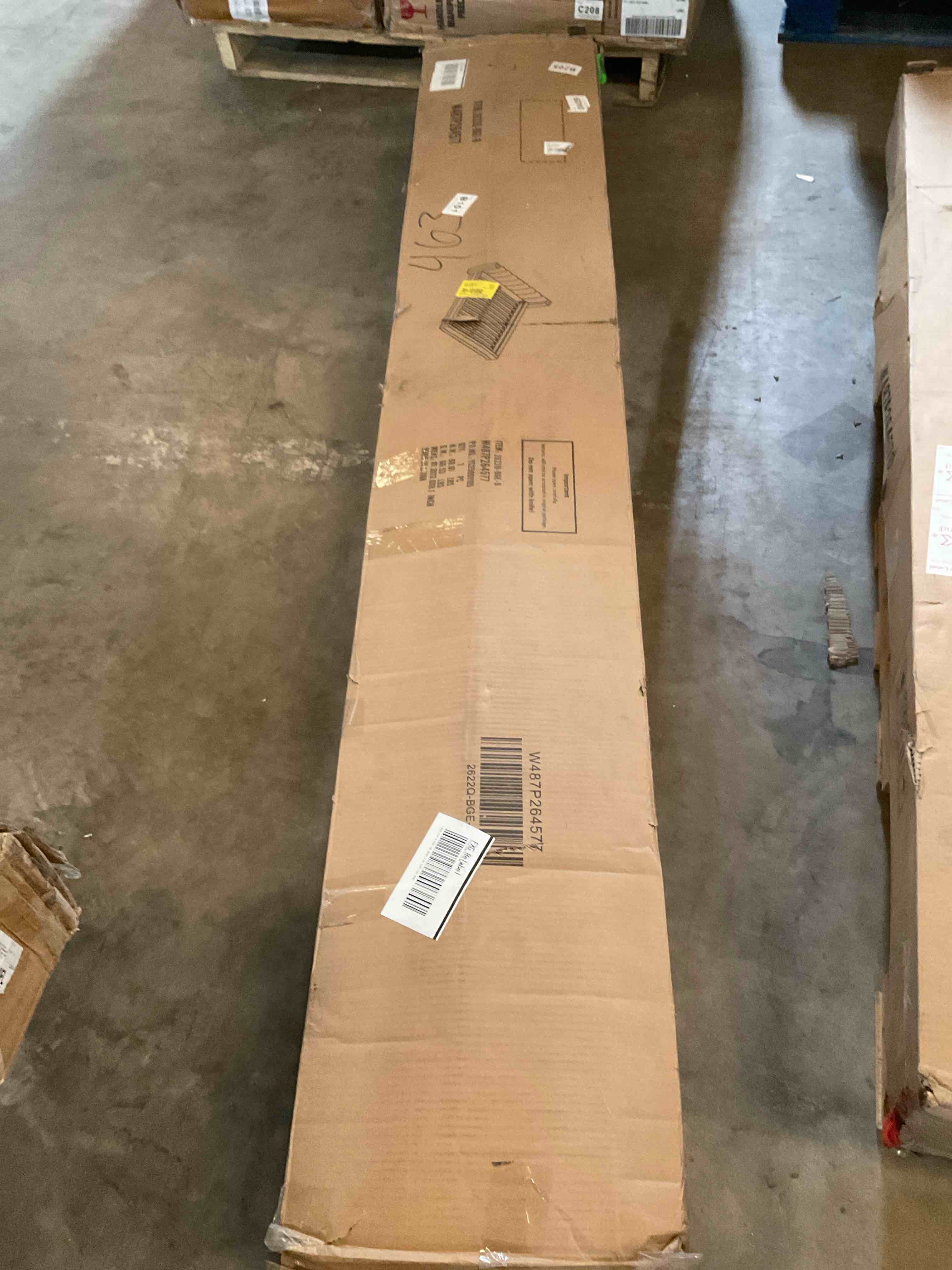 Condition photo showing Good Condition for queen size chenille upholstered low bed frame,   platform bed with wingback headboard