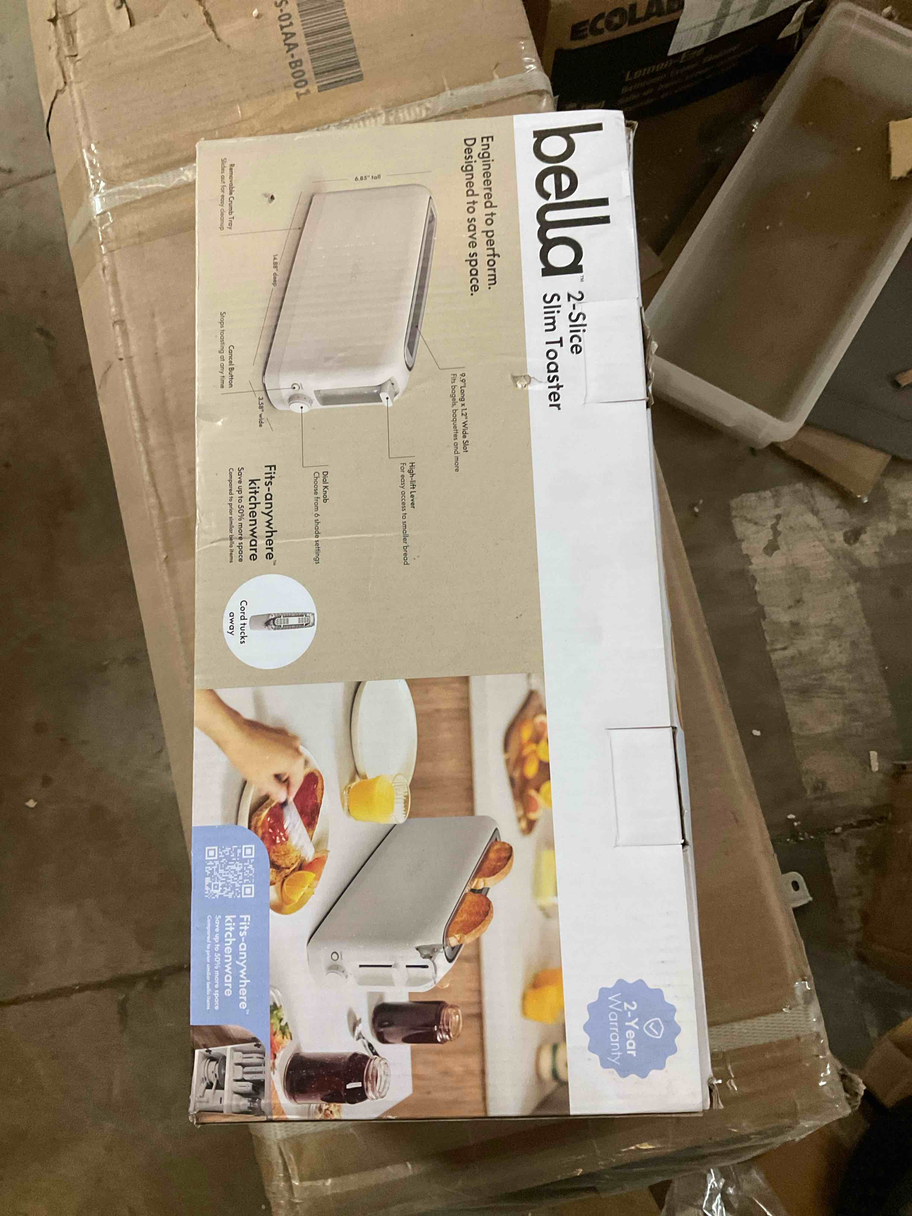 bella 2 slice slim toaster