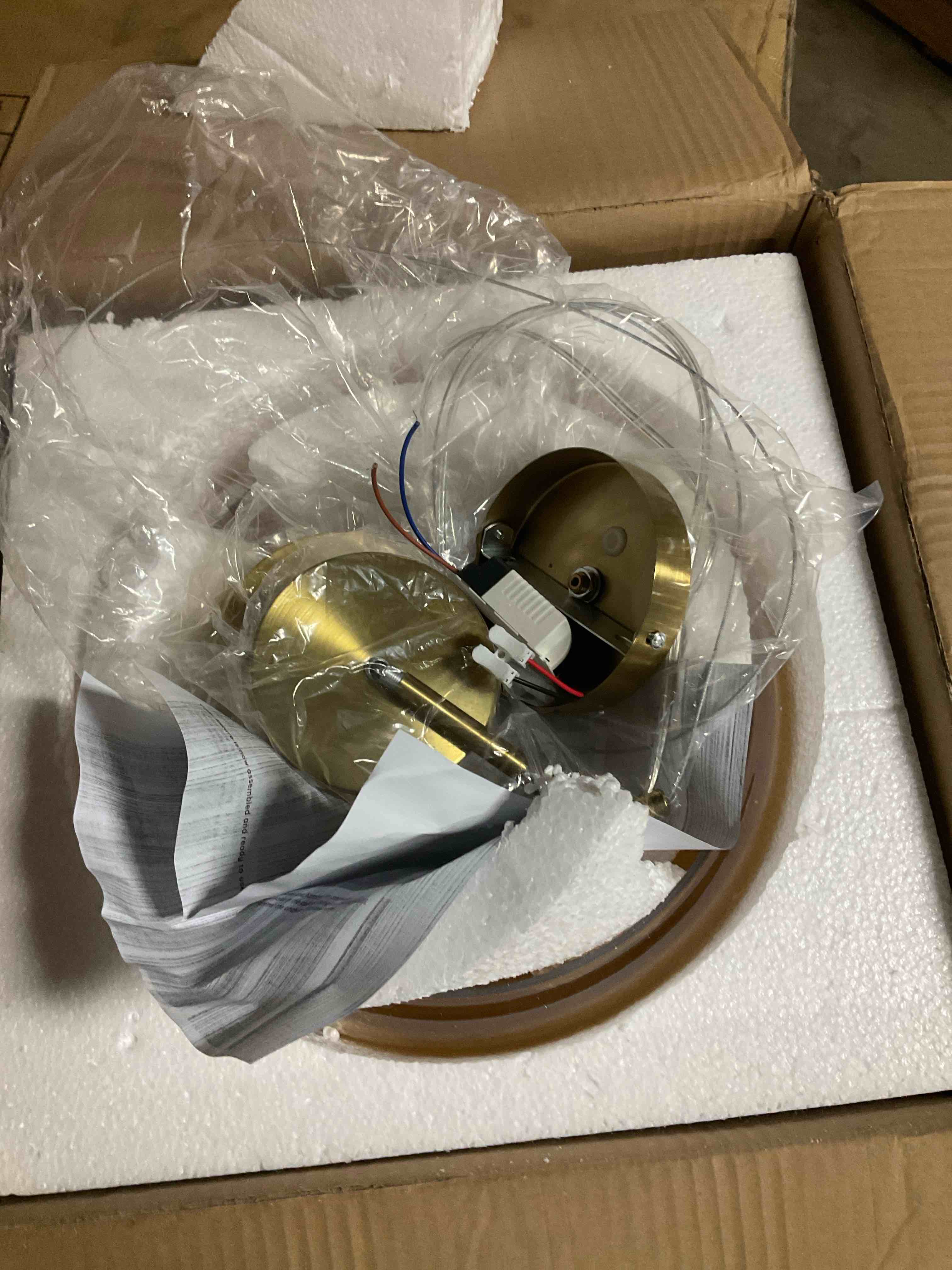 Condition photo showing As Is for (damaged)sage 68 in. industrial 3-way dimming and temperature adjustable led floor lamp