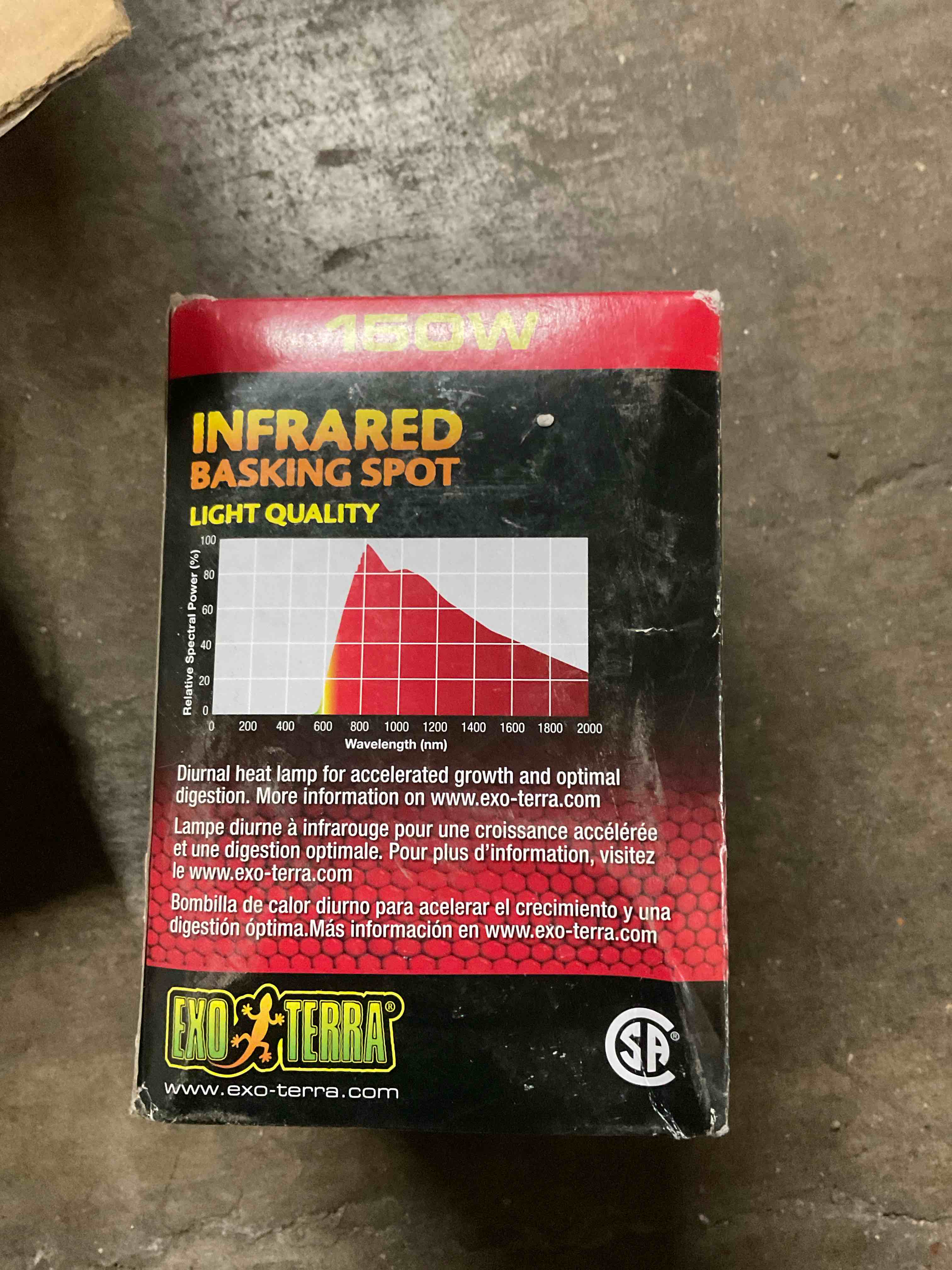 Condition photo showing Good Condition for exoterra 150w infrared basking bulb