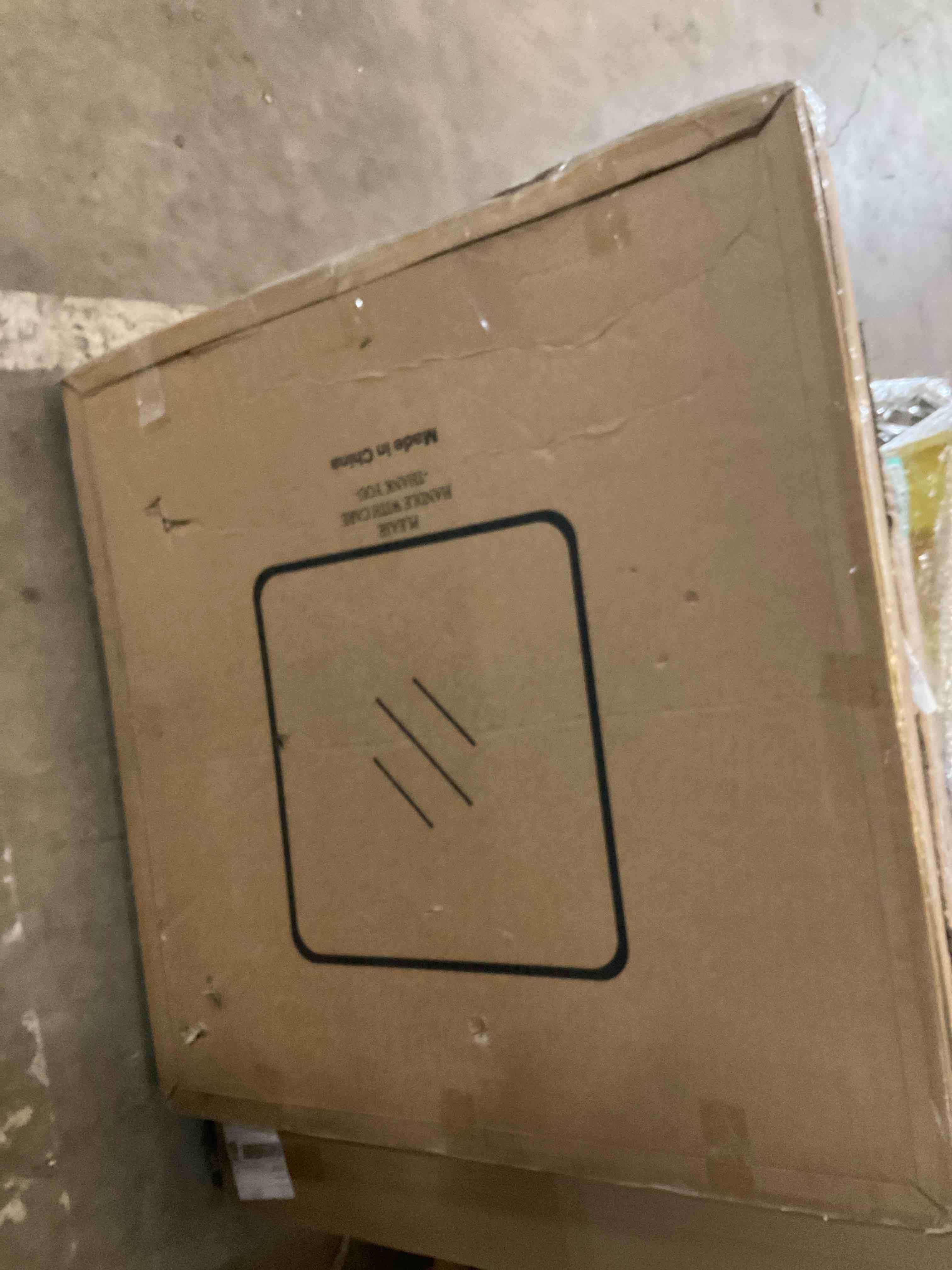 Condition photo showing Good Condition for black gold silver square mirror