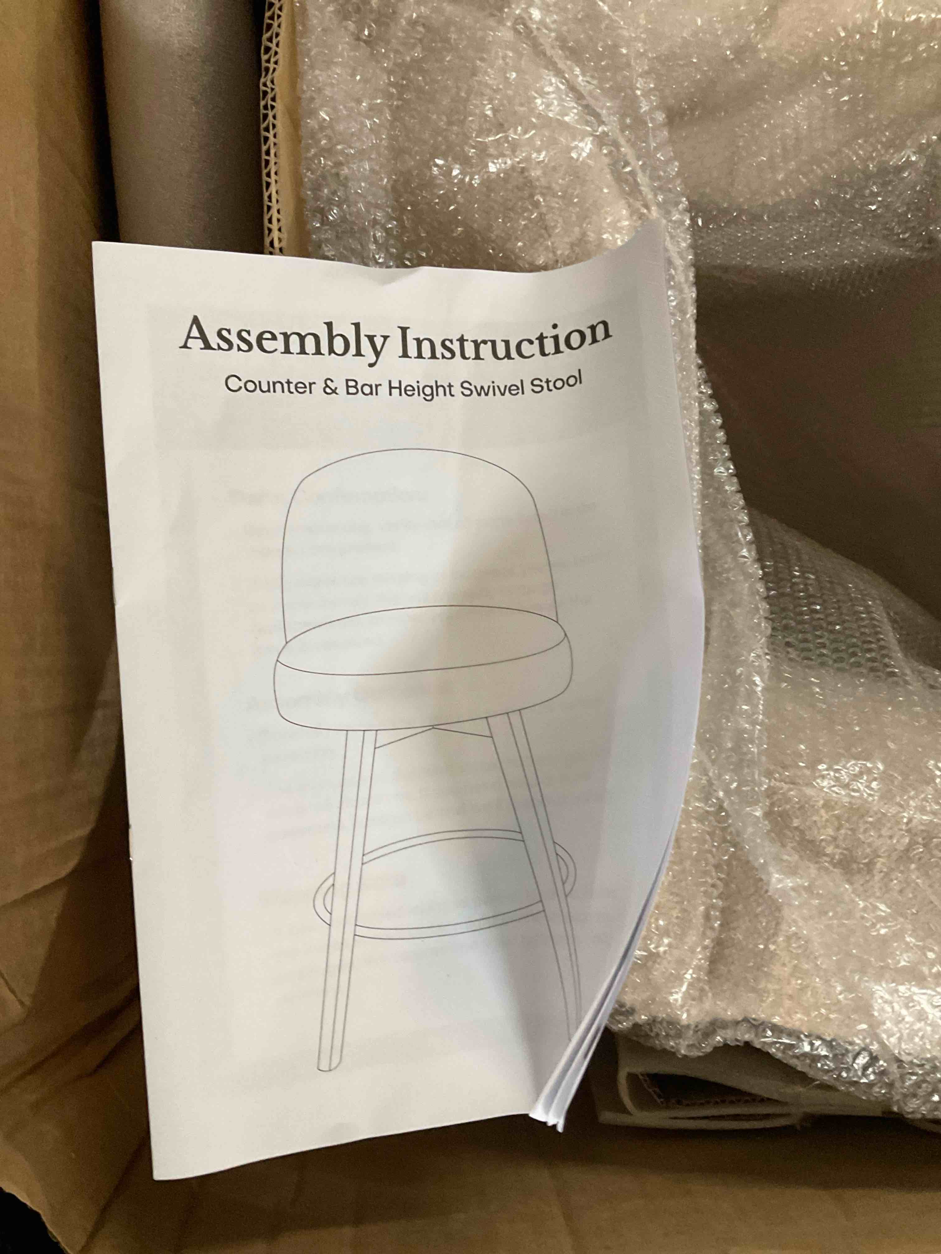 2 pcs counter and bar stool