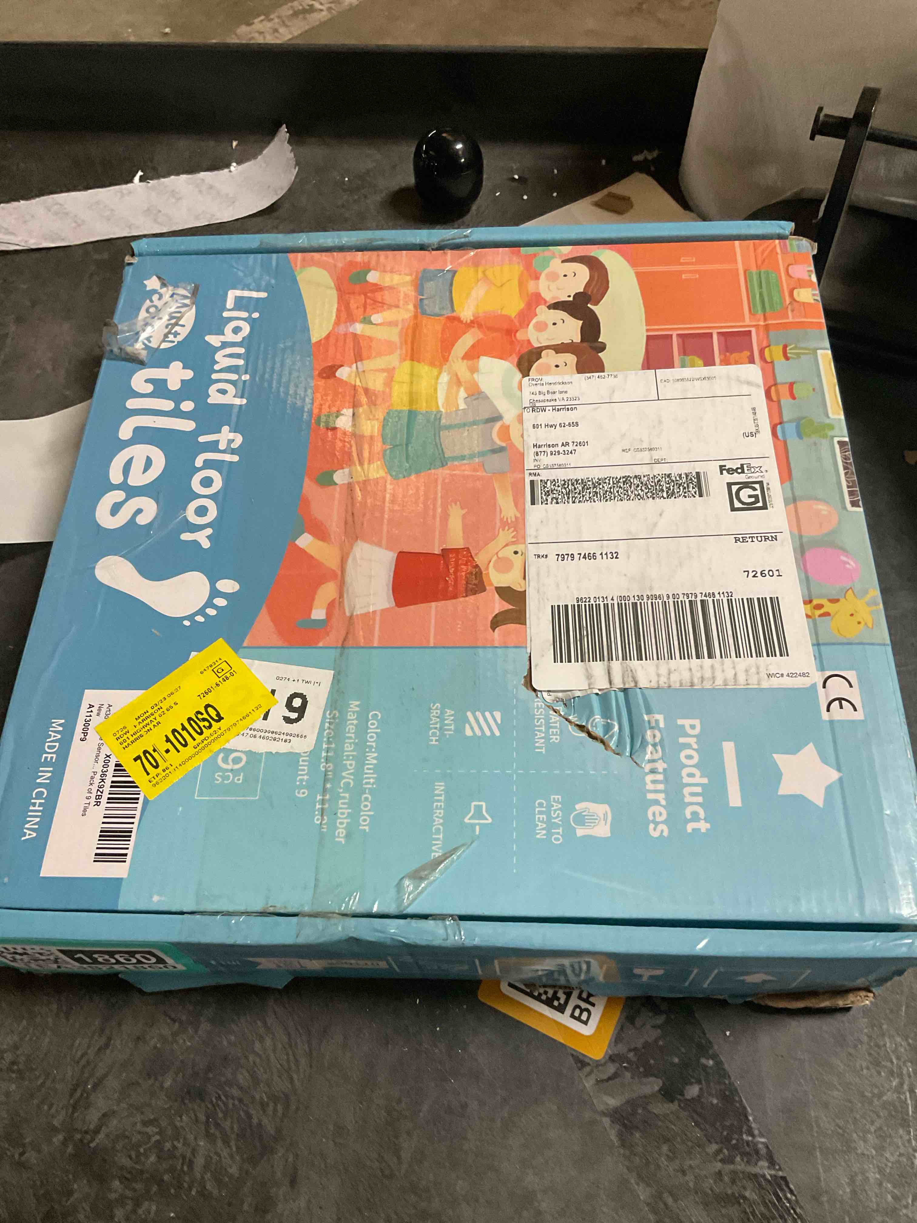 Condition photo showing Good Condition for (5 tiles only)art3d 12'' x 12'' liquid sensory floor tiles,playmat for children