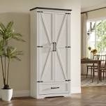 bishock 71'' farmhouse armoire, wardrobe closet storage cabinet with shelf & hanging rod