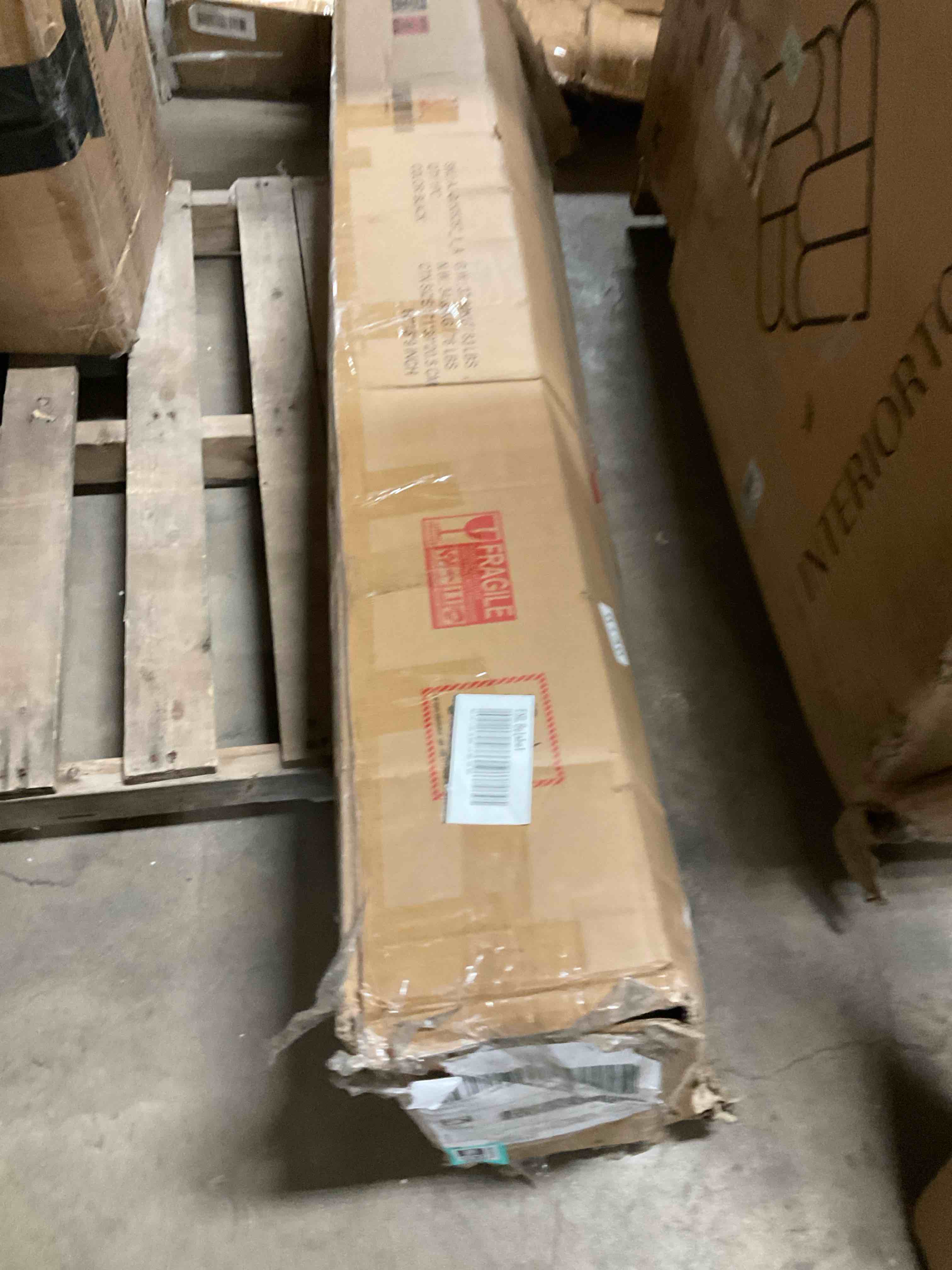 Condition photo showing Good Condition for incomplete upholstered bed frames with stylish bookcase headboard