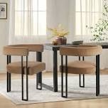 adelyn 18" seat height velvet upholstered kitchen dining armchair