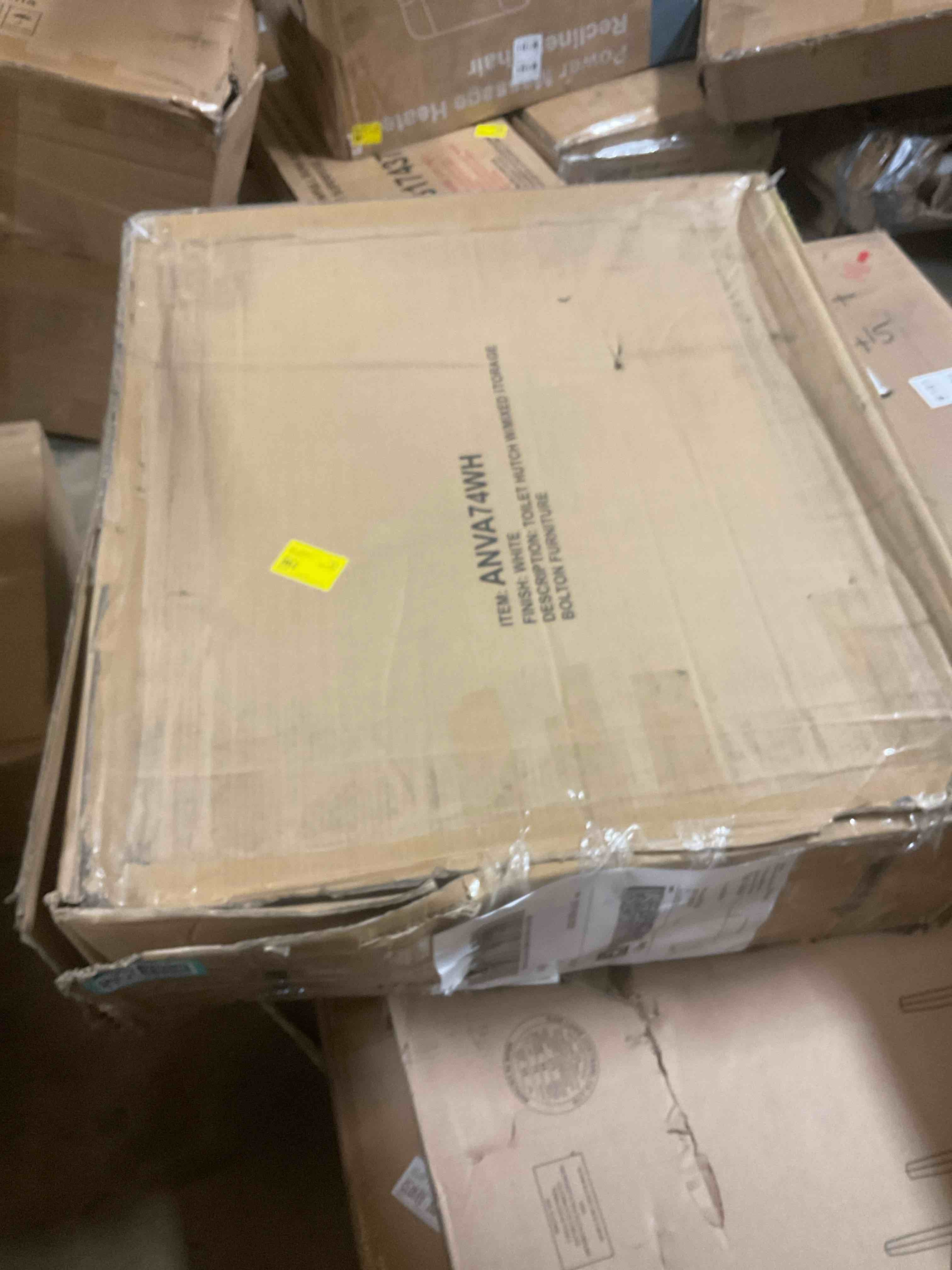 Condition photo showing Good Condition for dorset 27"w x 29"h wall mounted bath storage cabinet with two doors and open shelf