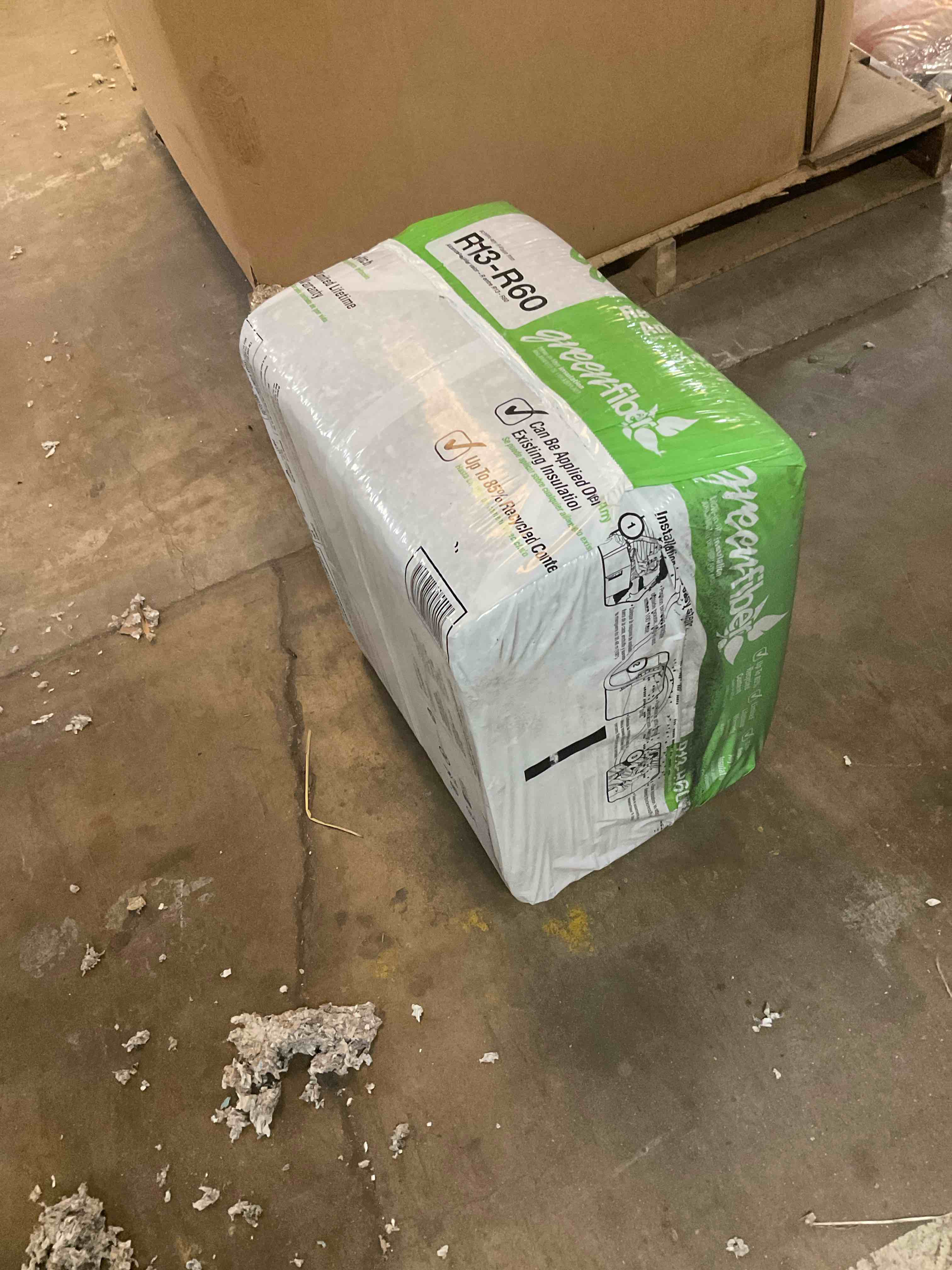 Condition photo showing Good Condition for greenfiber blow in fiber insulation 19lbs