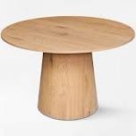 dwen 46” modern round pedestal dining table