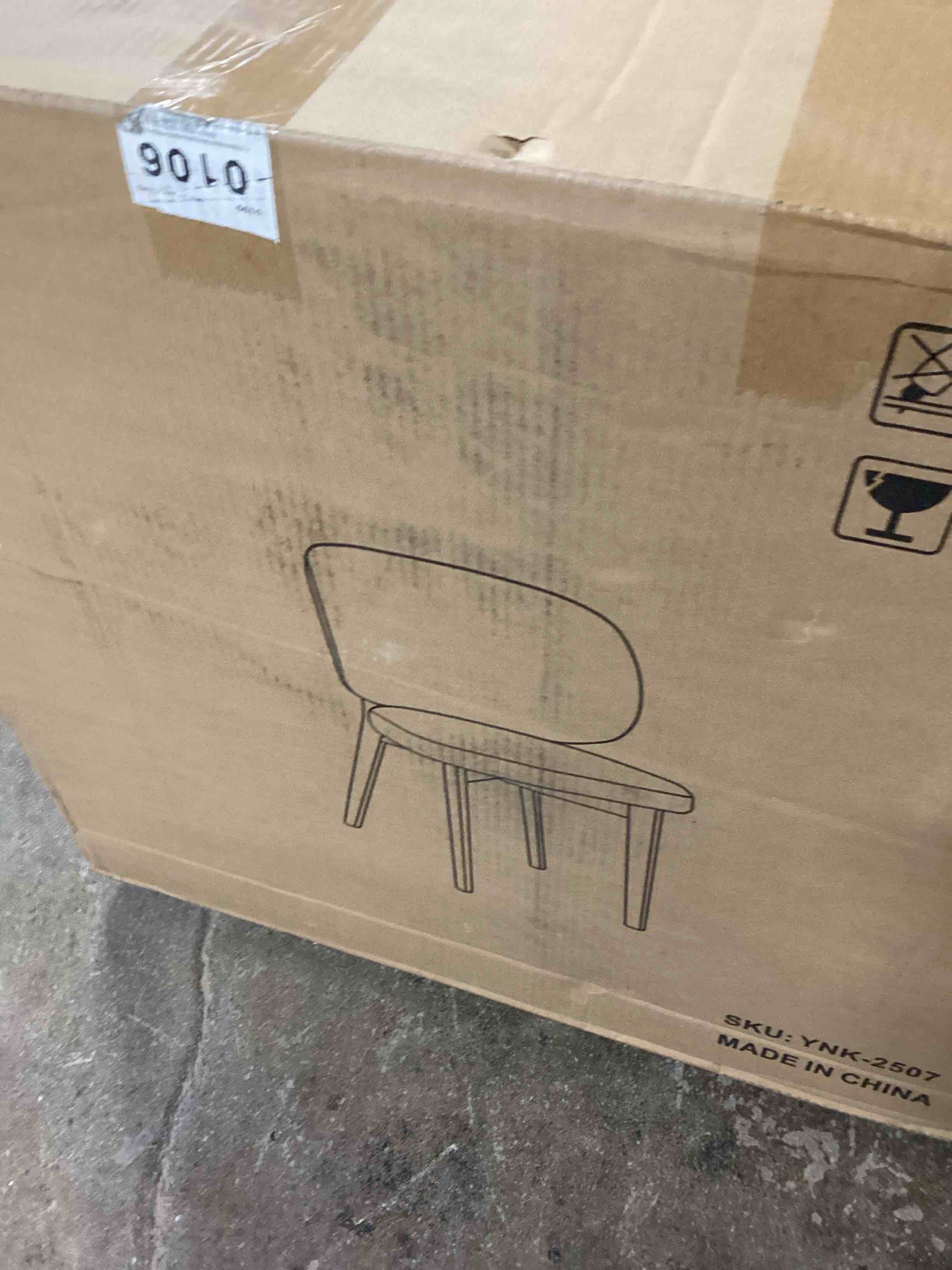 Condition photo showing Good Condition for george oliver upholstered dining chairs