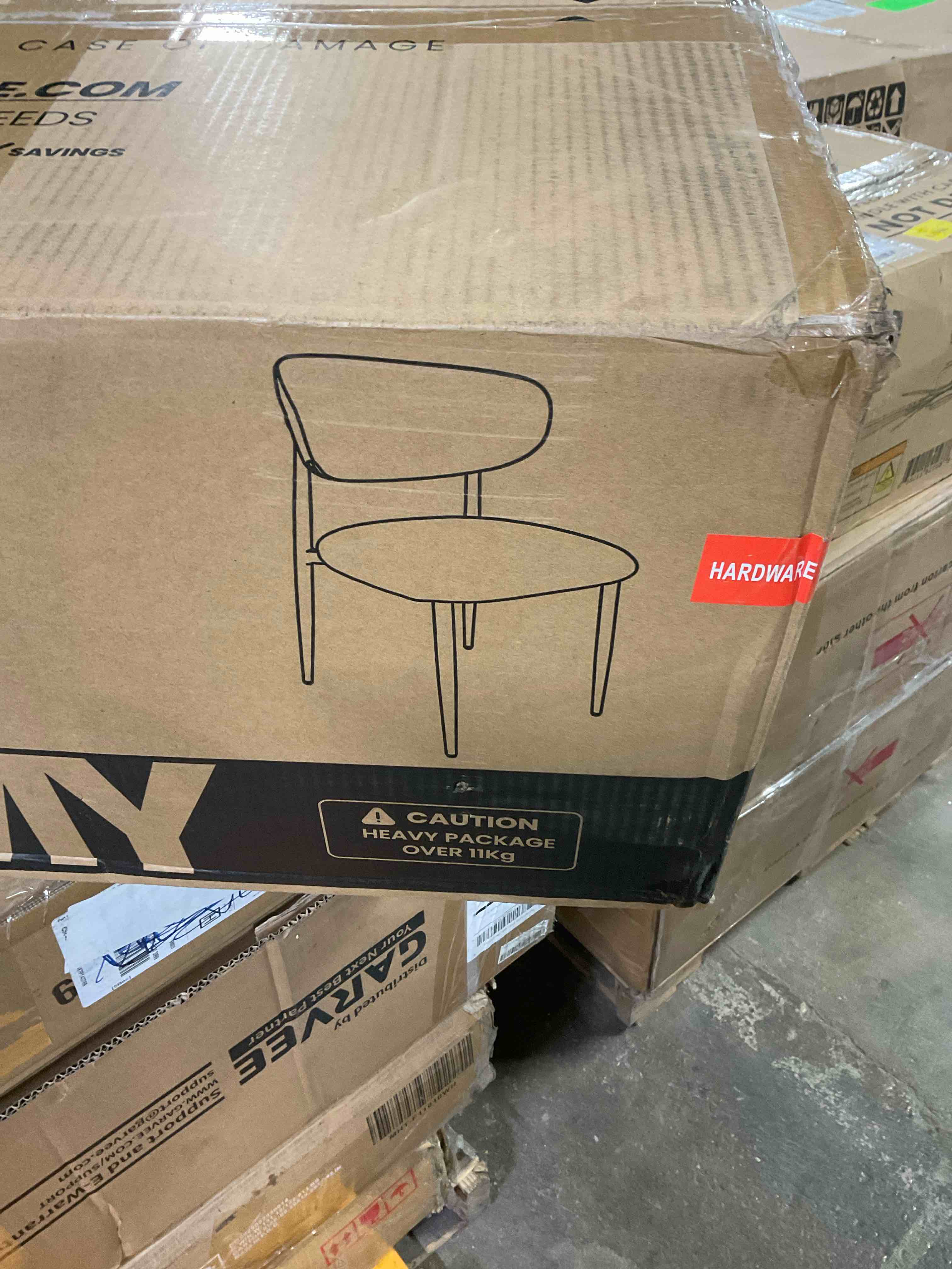 Condition photo showing Good Condition for (two chairs in box) westhampton upholstered dining chair with metal frame