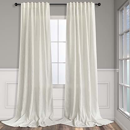 dennan light-filtering curtain with back tab hooks