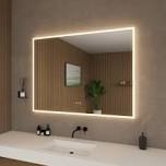 aevar ul certified led anti-fog tempered glass bathroom/vanity mirror