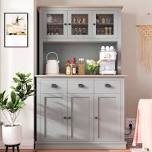71" kitchen hutch storage cabinet with charging station