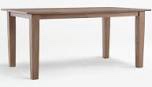 Rectangular dining table with weathered wood finish
