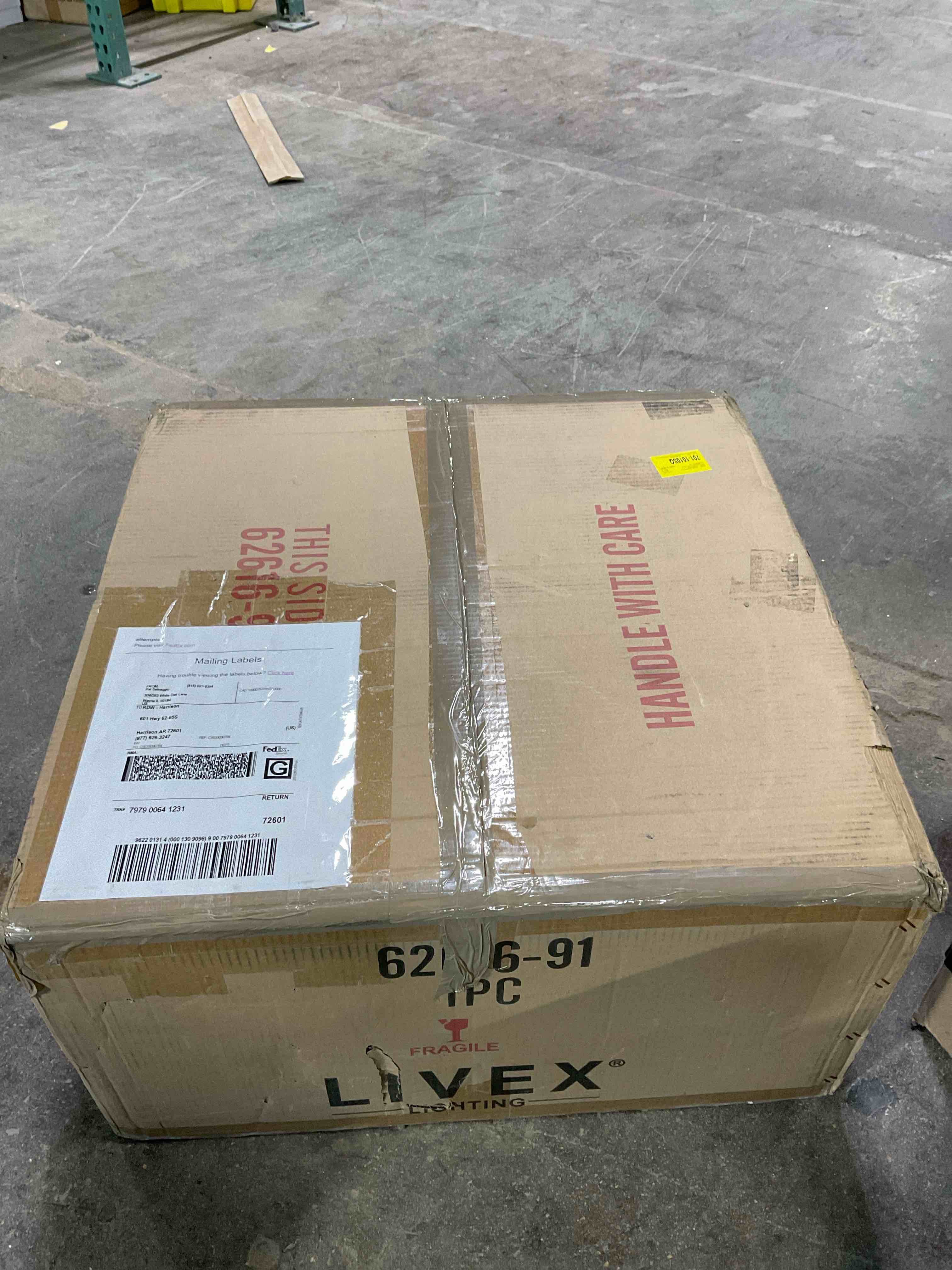 Condition photo showing Good Condition for Livex Lighting 62616-91 Park Ridge 6 Light Chandelier, Brushed Nickel