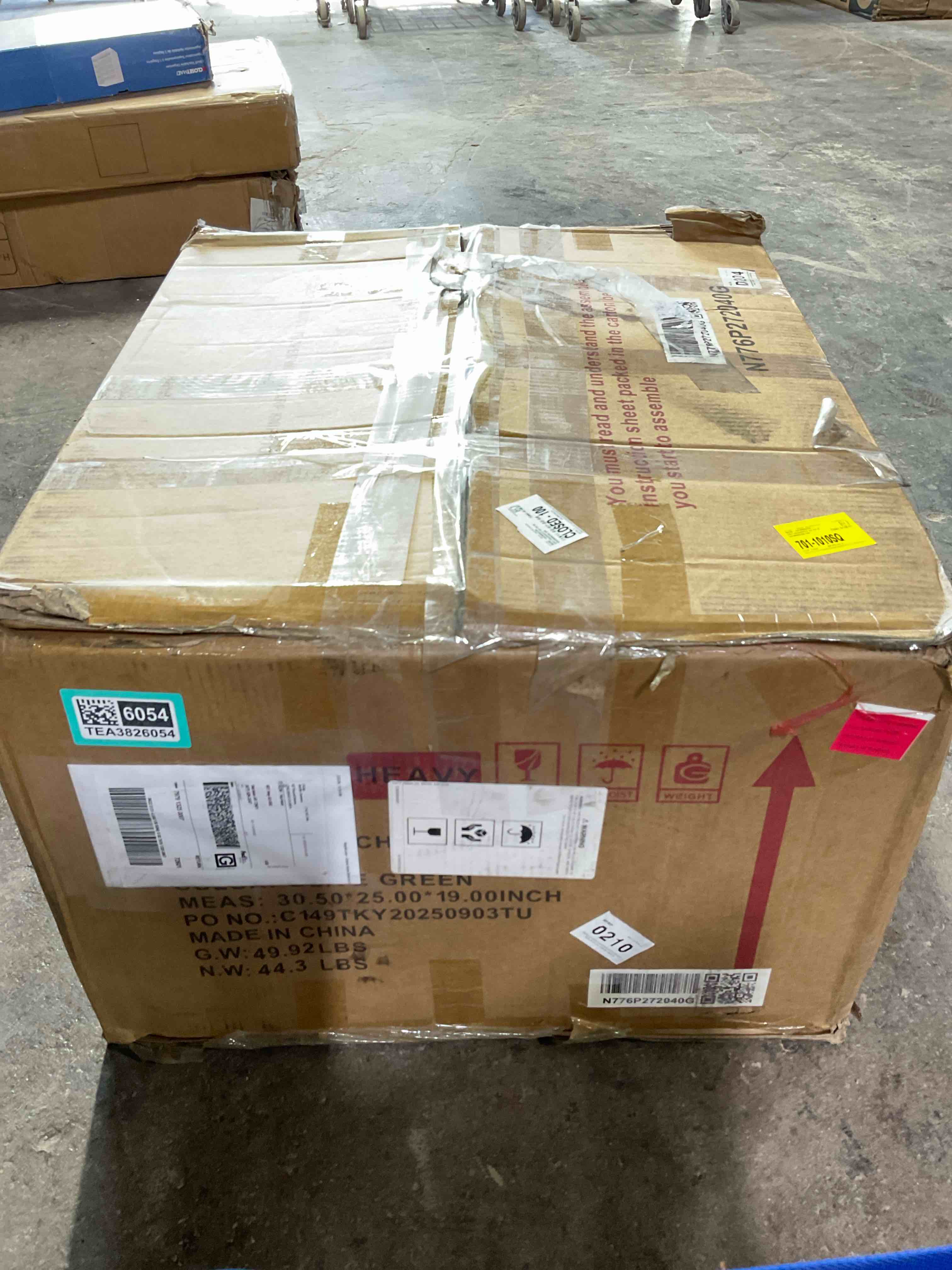 Condition photo showing Good Condition for Xzavier Mid-Century Modern Upholstered Dining Armchair With Iron Frame