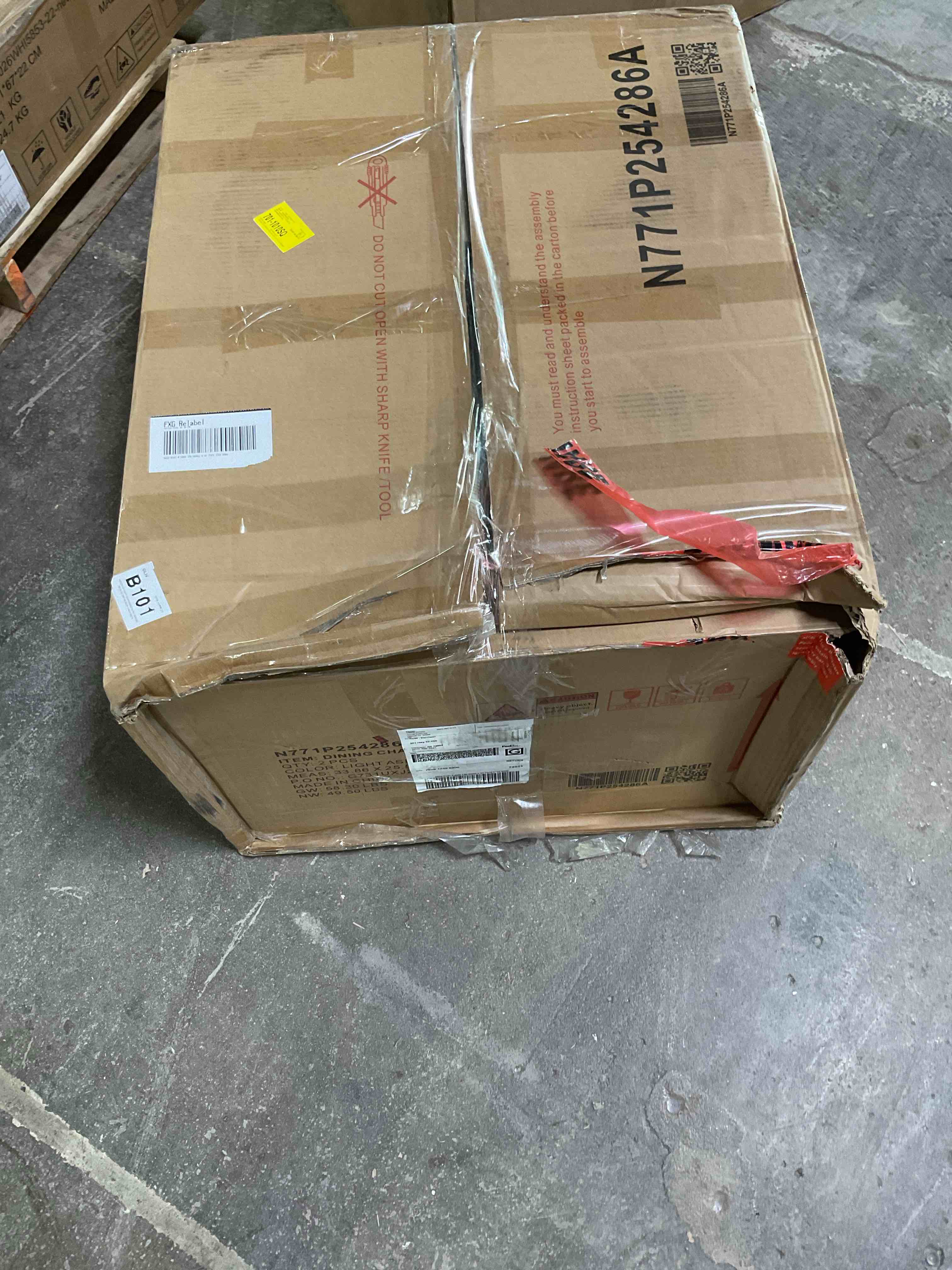 Condition photo showing Good Condition for Drake Rubberwood Upholstered Dining Chairs