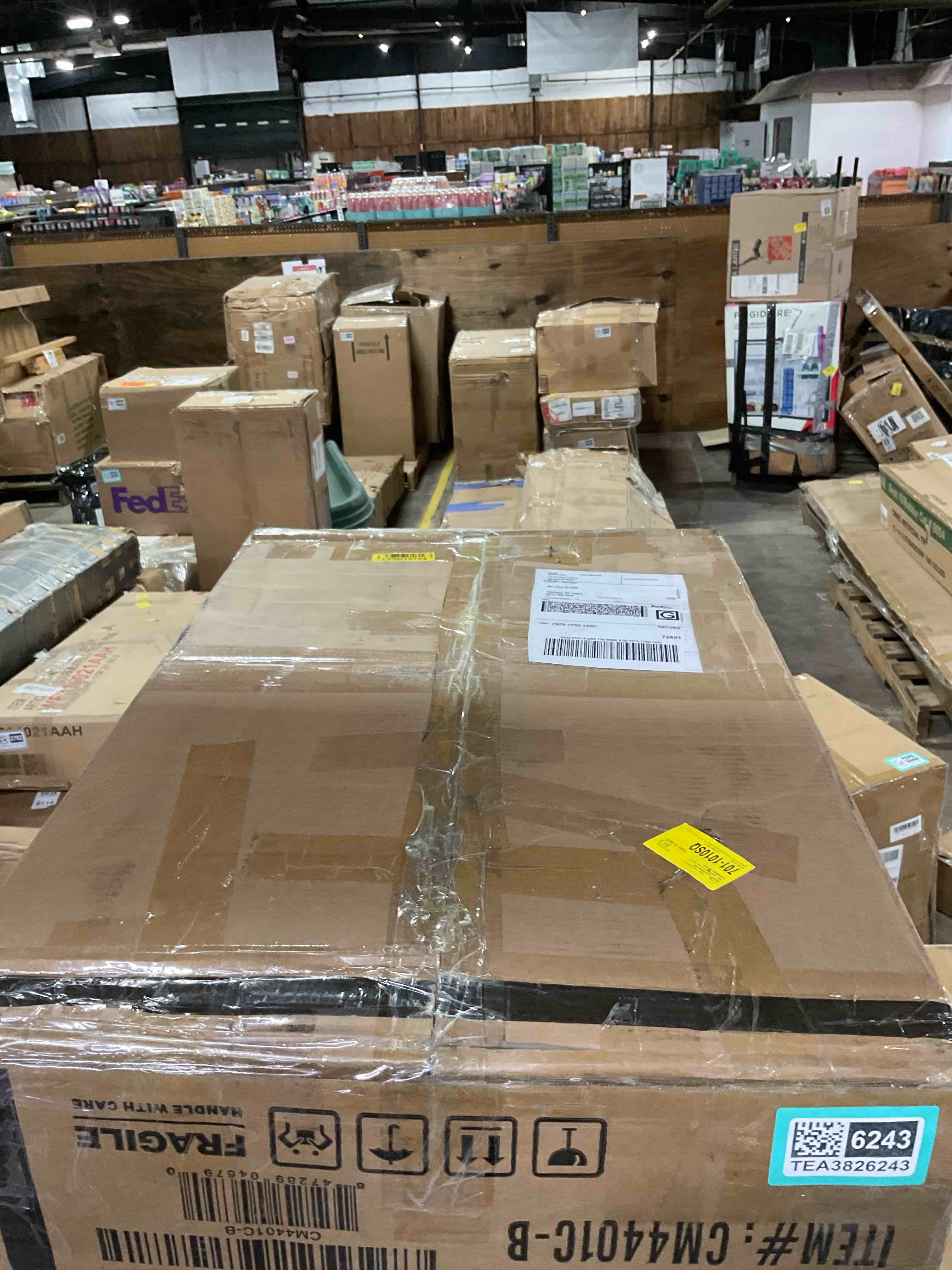 Condition photo showing Good Condition for Ronkonkoma Dark Walnut Cross Legs Coffee Table, Legs, Bottom and Hardware