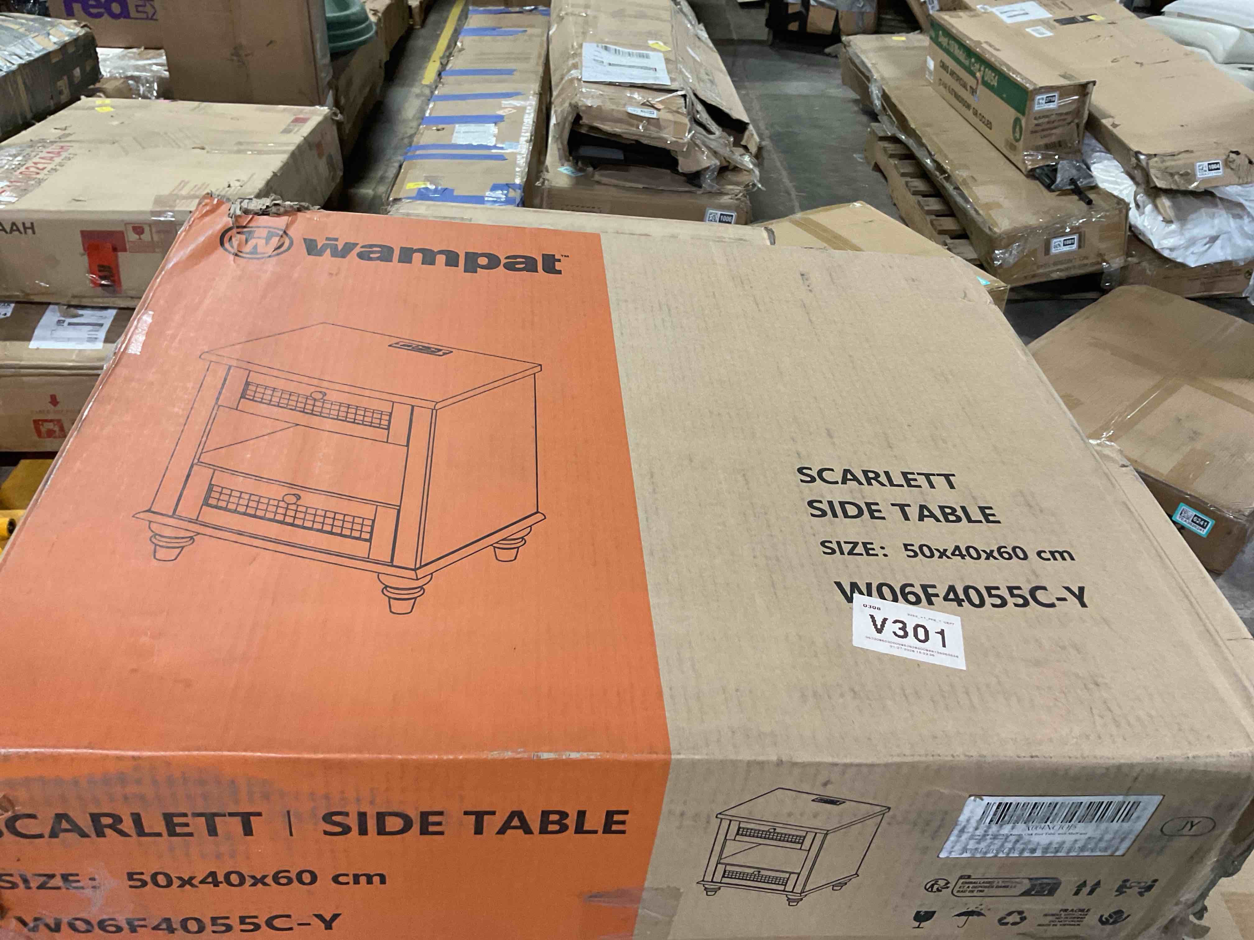 Condition photo showing Good Condition for Wampat Scarlett 2 Drawer Side Table