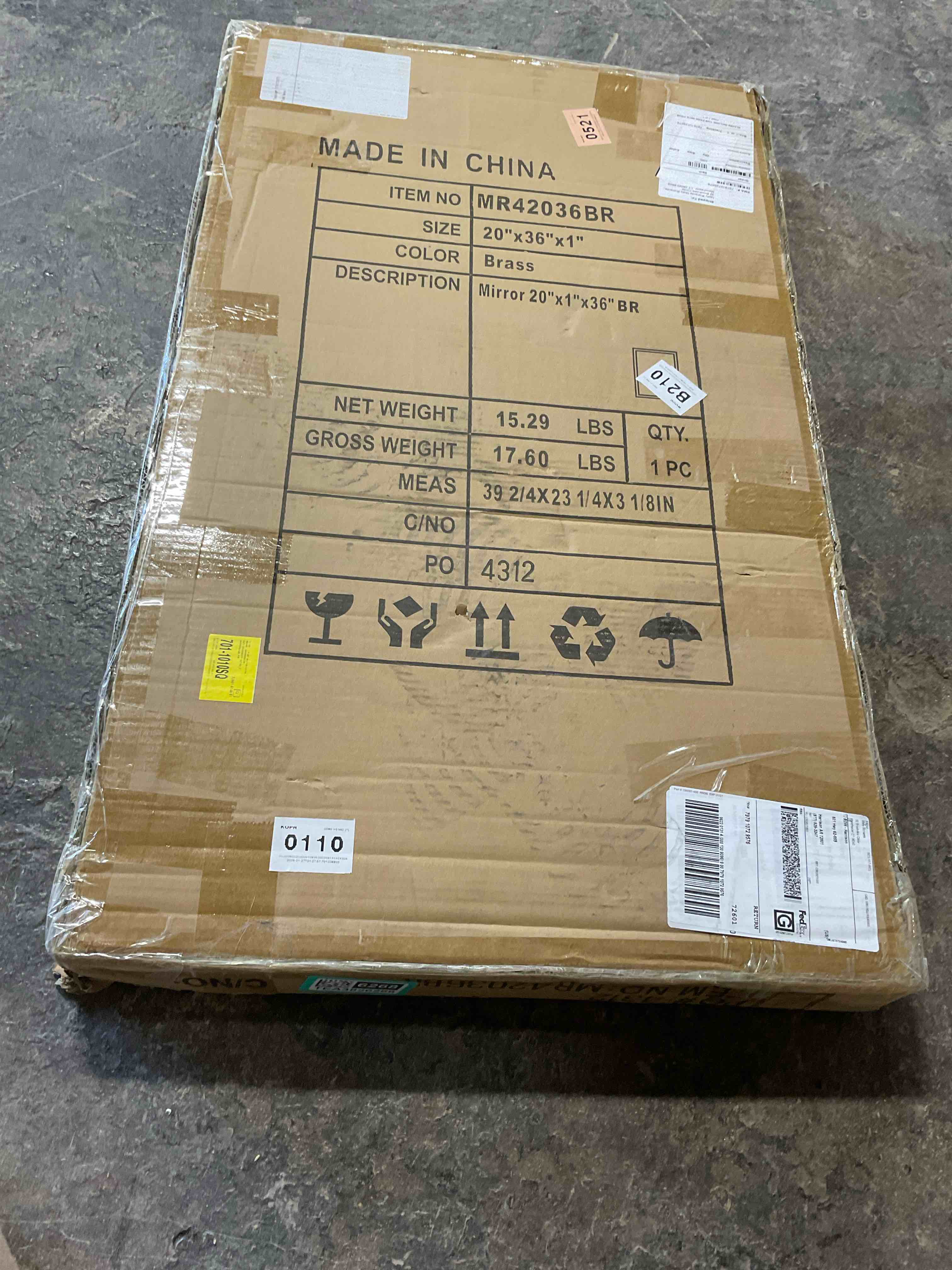 Condition photo showing Good Condition for Sabine Metal Rectangle Wall Mirror