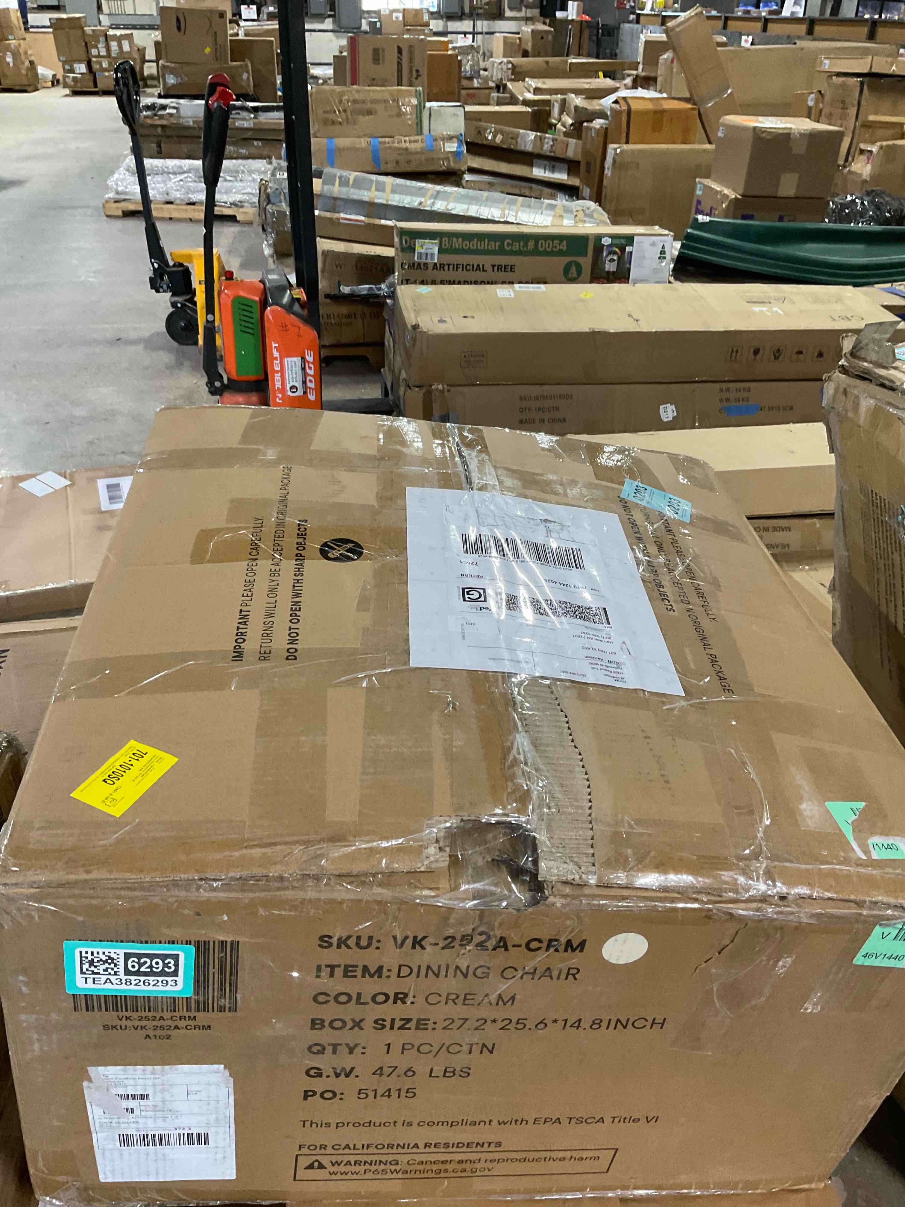 Condition photo showing Good Condition for Upholstered Dining Chairs with Caster