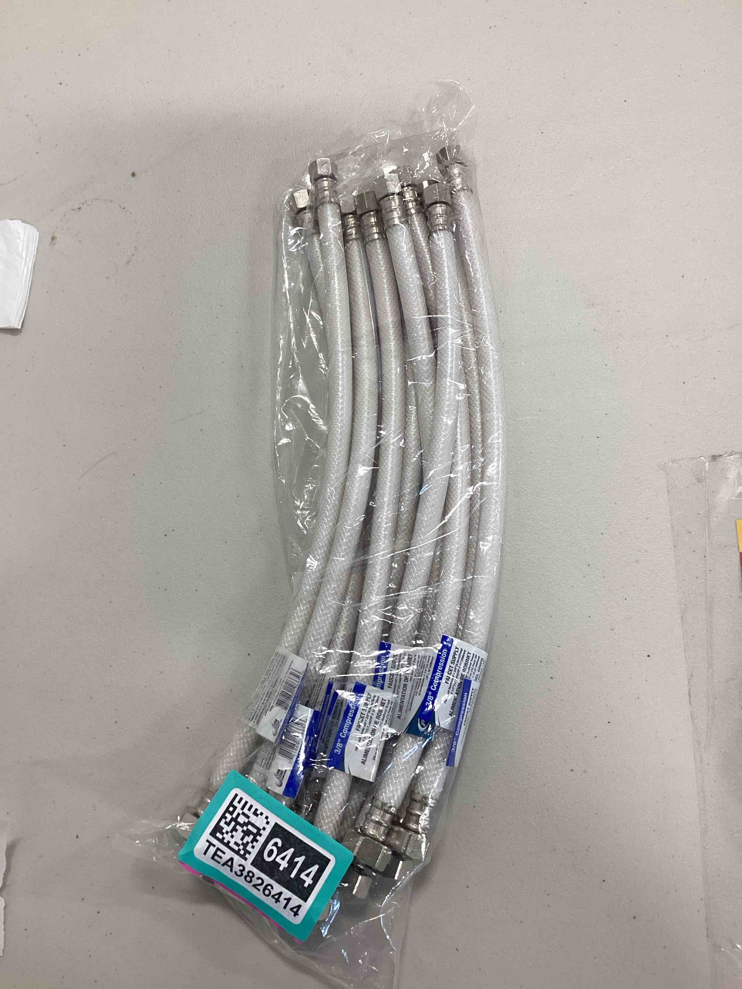 PROFLO PFX146023 3/8" COMP X 1/2" FIP X 16" Stainless Steel and PVC Faucet Reinforced Flexible Connectors - N/A