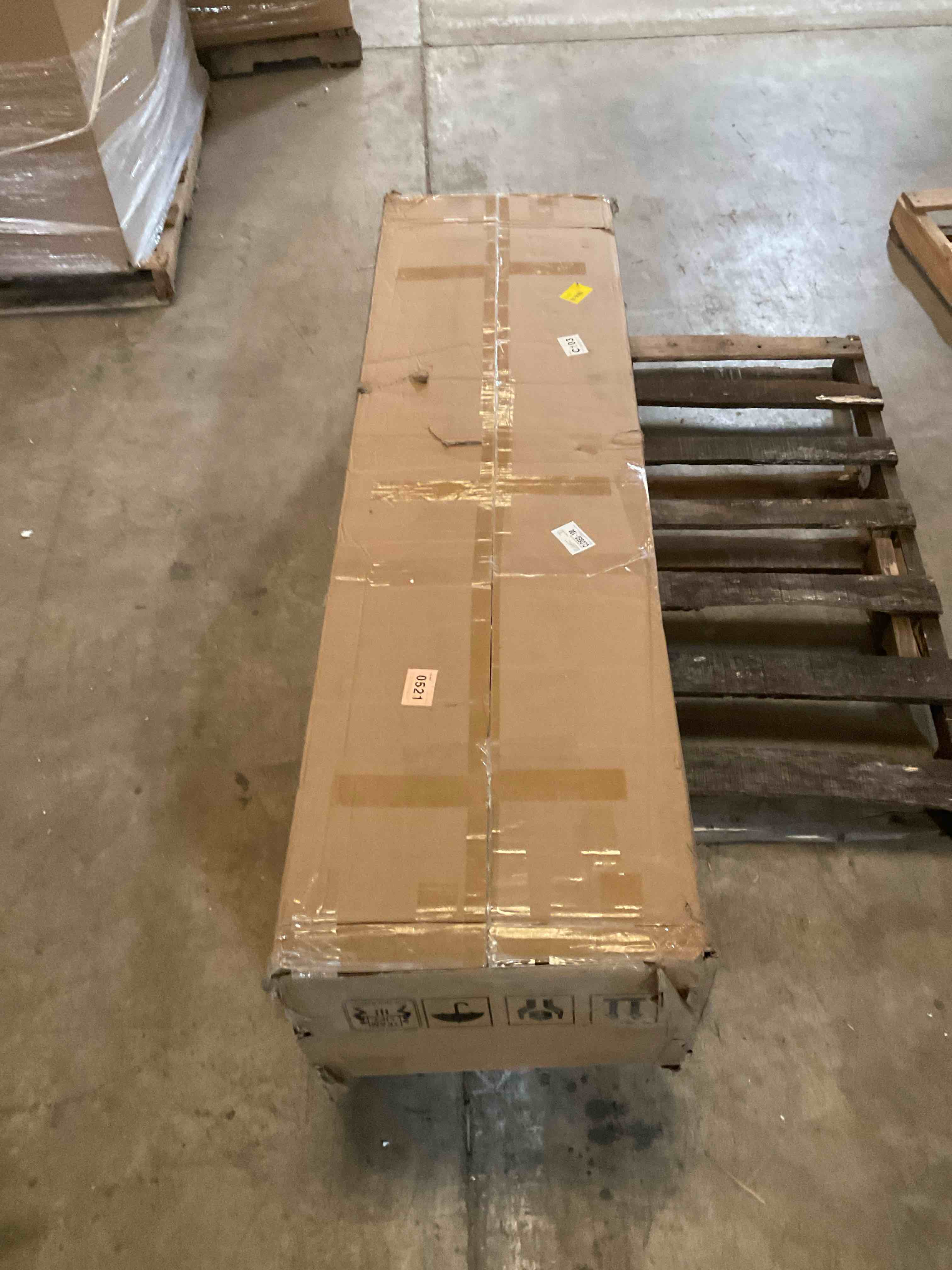 Condition photo showing Good Condition for 63-Inch Solid Wood Rectangular Dining Table