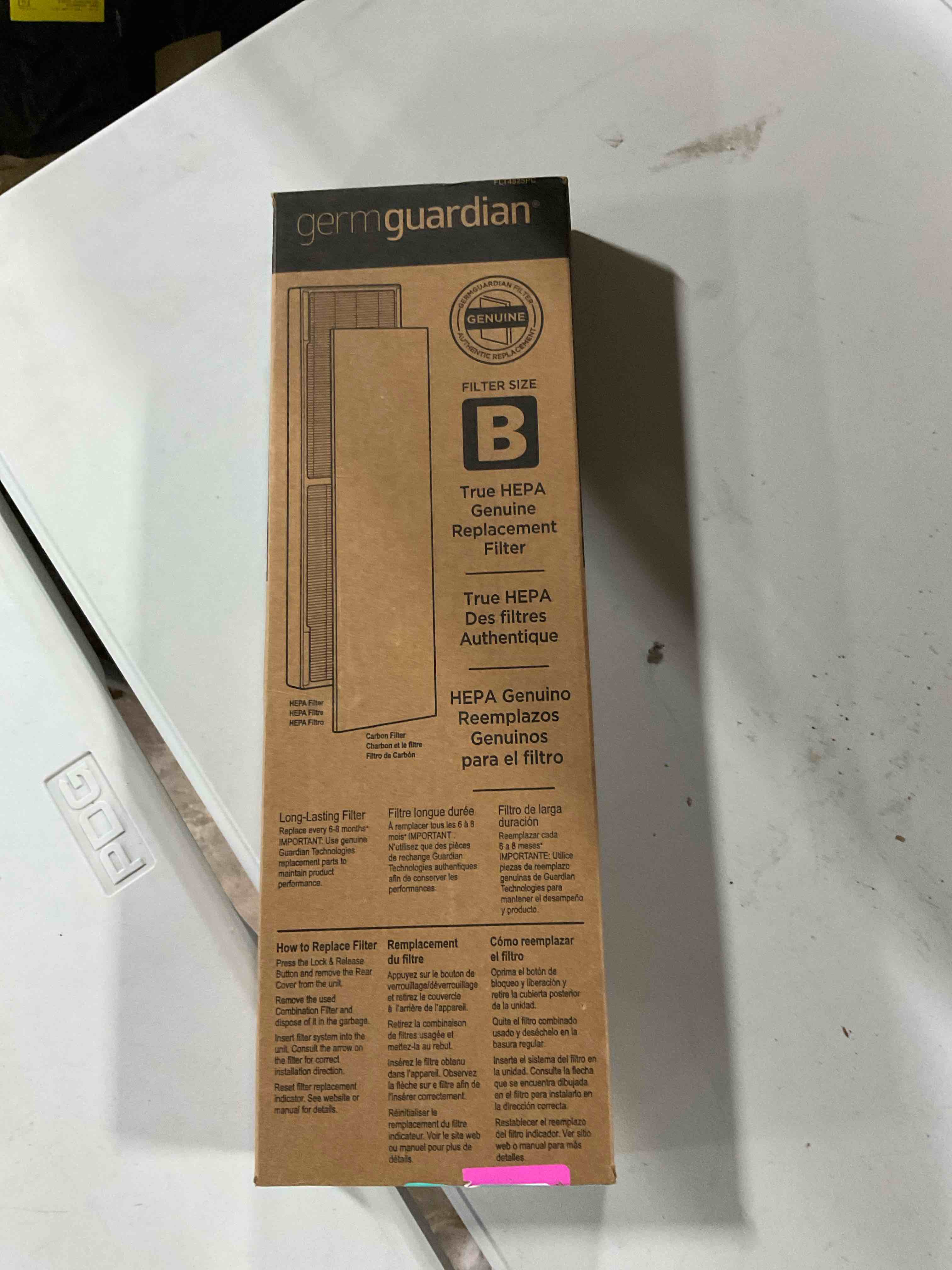 Condition photo showing Good Condition for GERM, GUARDIAN, TRUE HIPAA, GENUINE REPLACEMENT FILTER FILTER, SIZE B