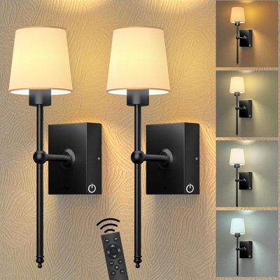 Rechargeable Battery Operated Wall Sconces Set of 2