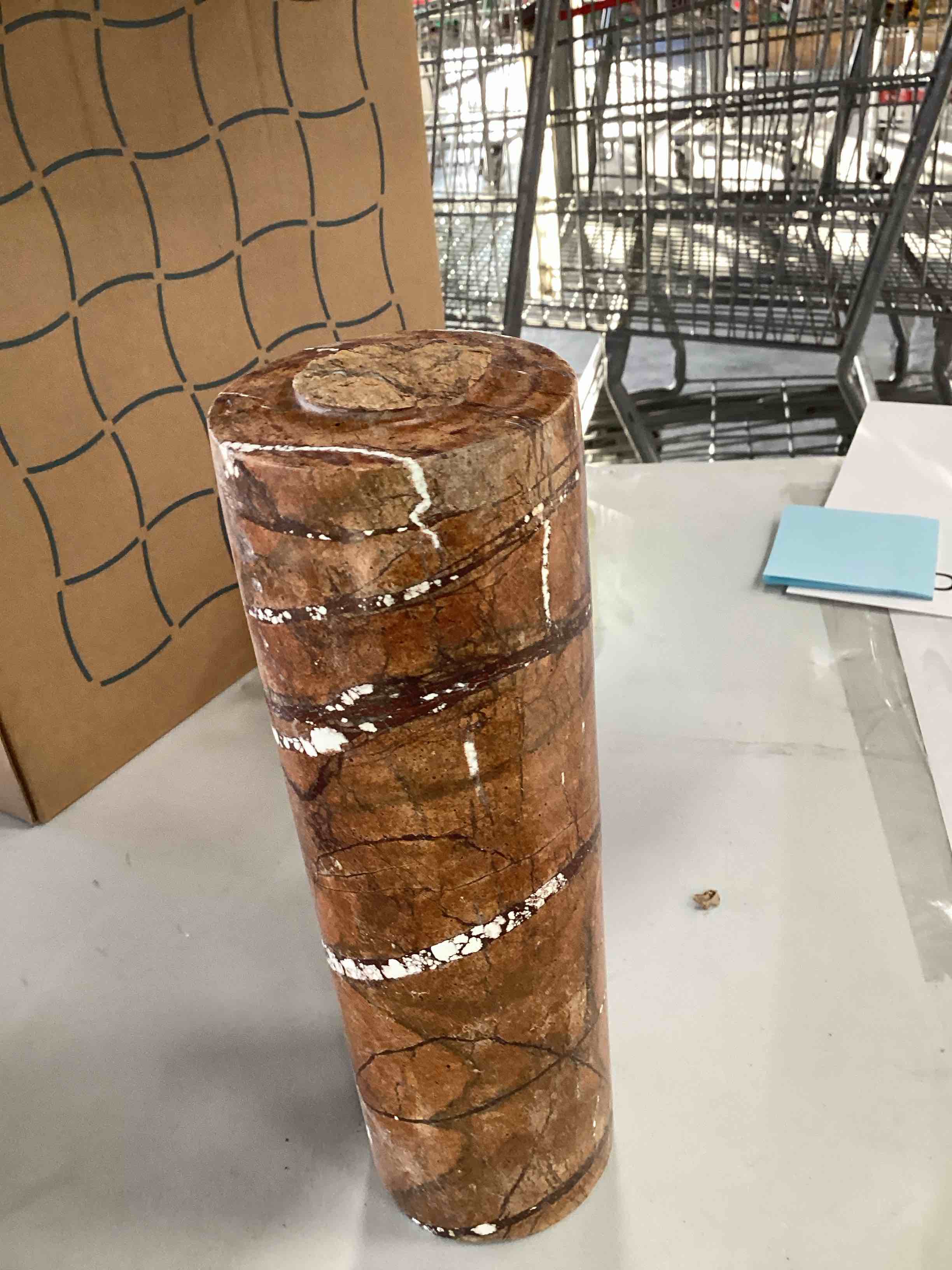 Exquisite Marble Sculpture - 3" x 3" x 15"