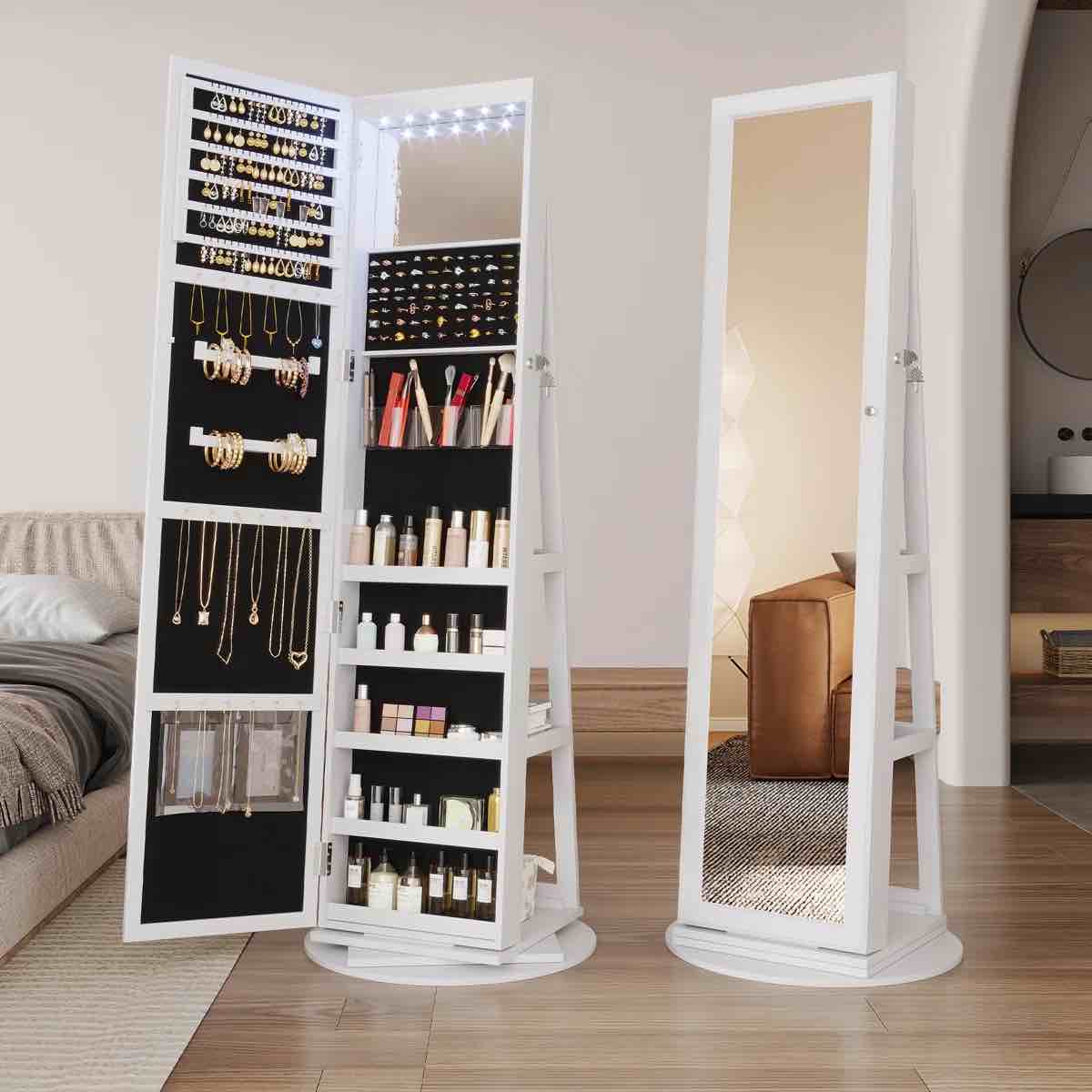 Jewelry Armoire with Mirror