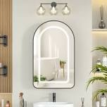 Arched Medicine Cabinet With Light,recessed Lighted Led Medicine Cabinet Mirror With Storage For Bathroom