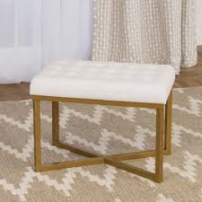 Mikey 24'' Wide Velvet Tufted Rectangle Standard Ottoman